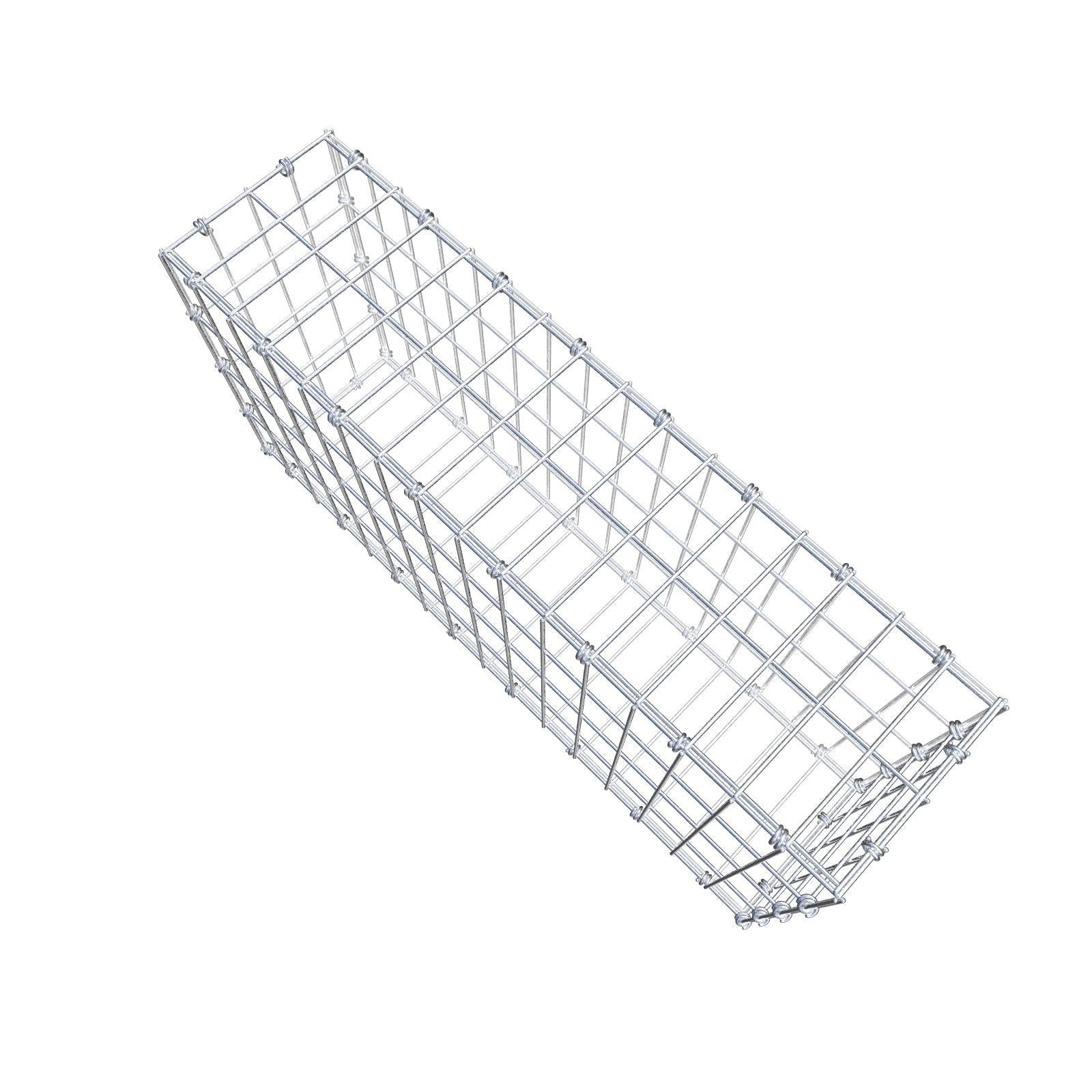 Gabião 80 cm x 40 cm x 20 cm (C x A x P), malhagem 5 x 10 cm, anel espiral