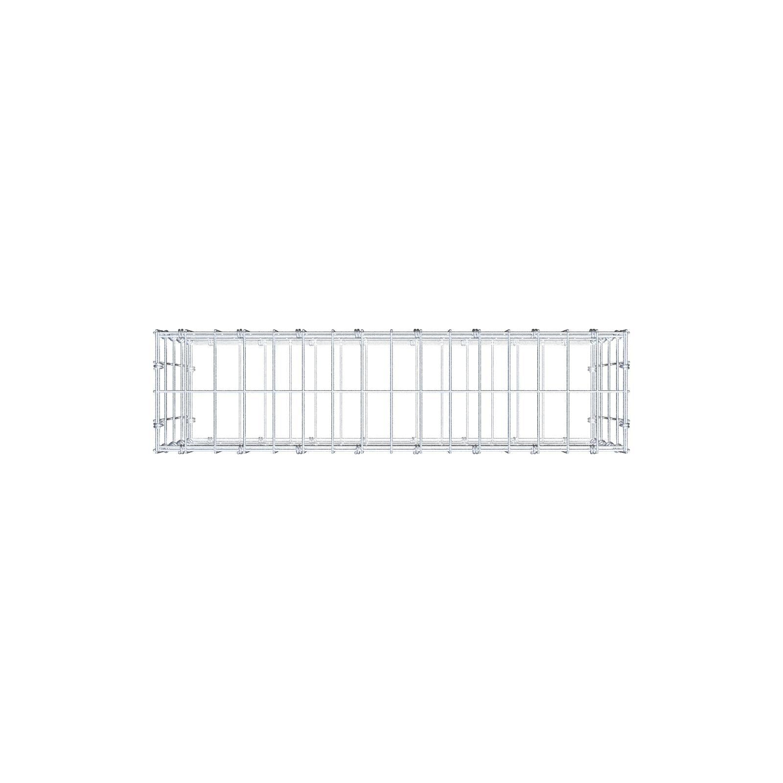 Gabião 80 cm x 40 cm x 20 cm (C x A x P), malhagem 5 x 10 cm, anel espiral