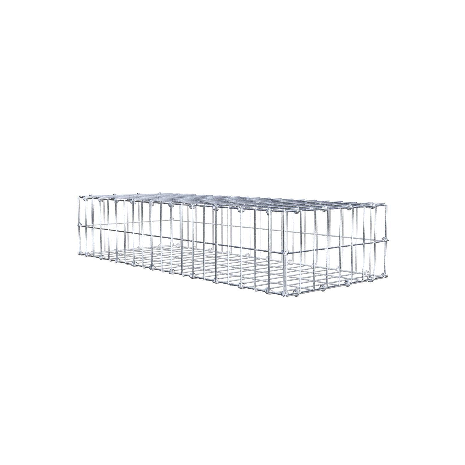 Gabion 100 cm x 20 cm x 40 cm (L x H x P), mailles 5 x 10 cm, anneau en spirale