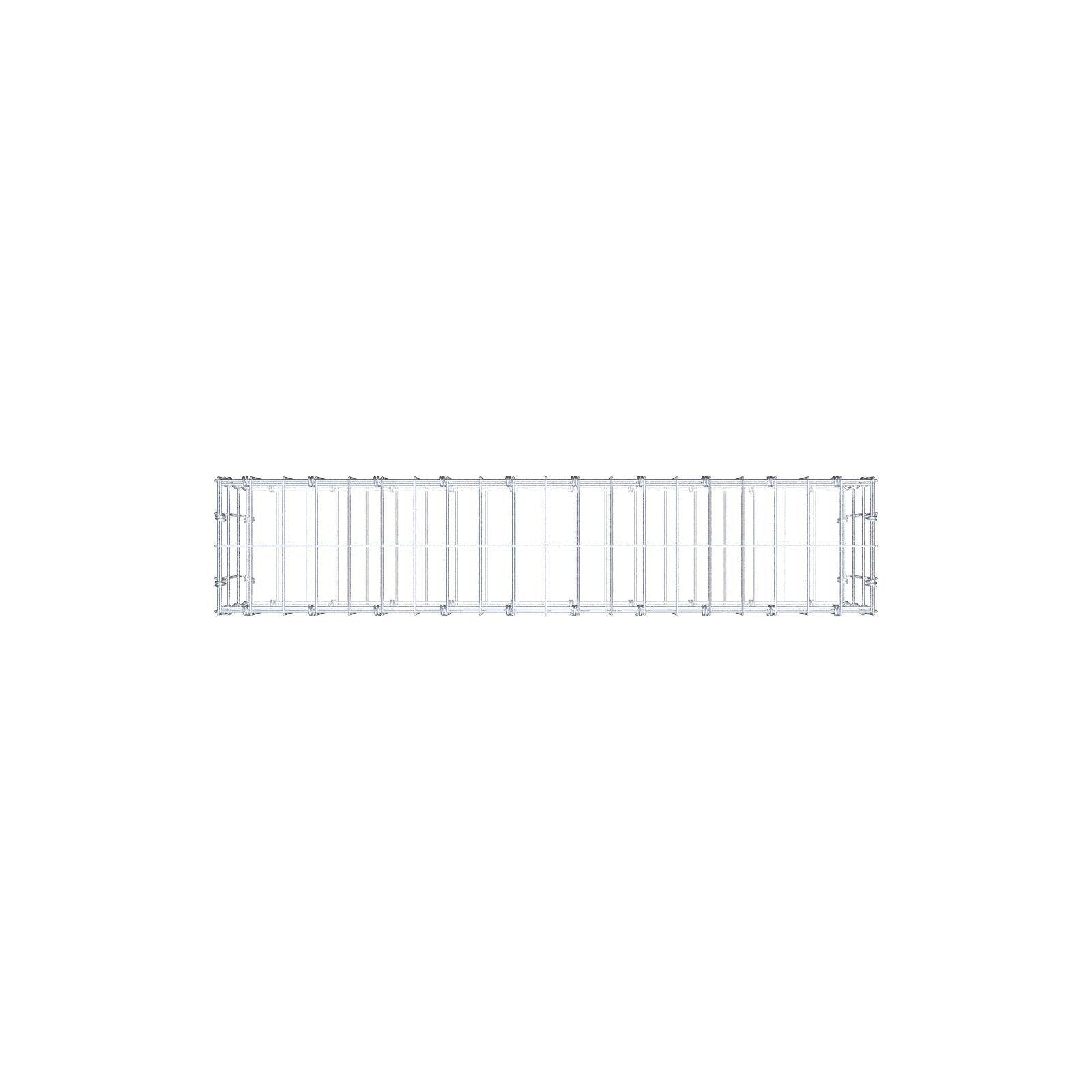 Schanskorf 100 cm x 30 cm x 20 cm (L x H x D), maaswijdte 5 x 10 cm, spiraalring