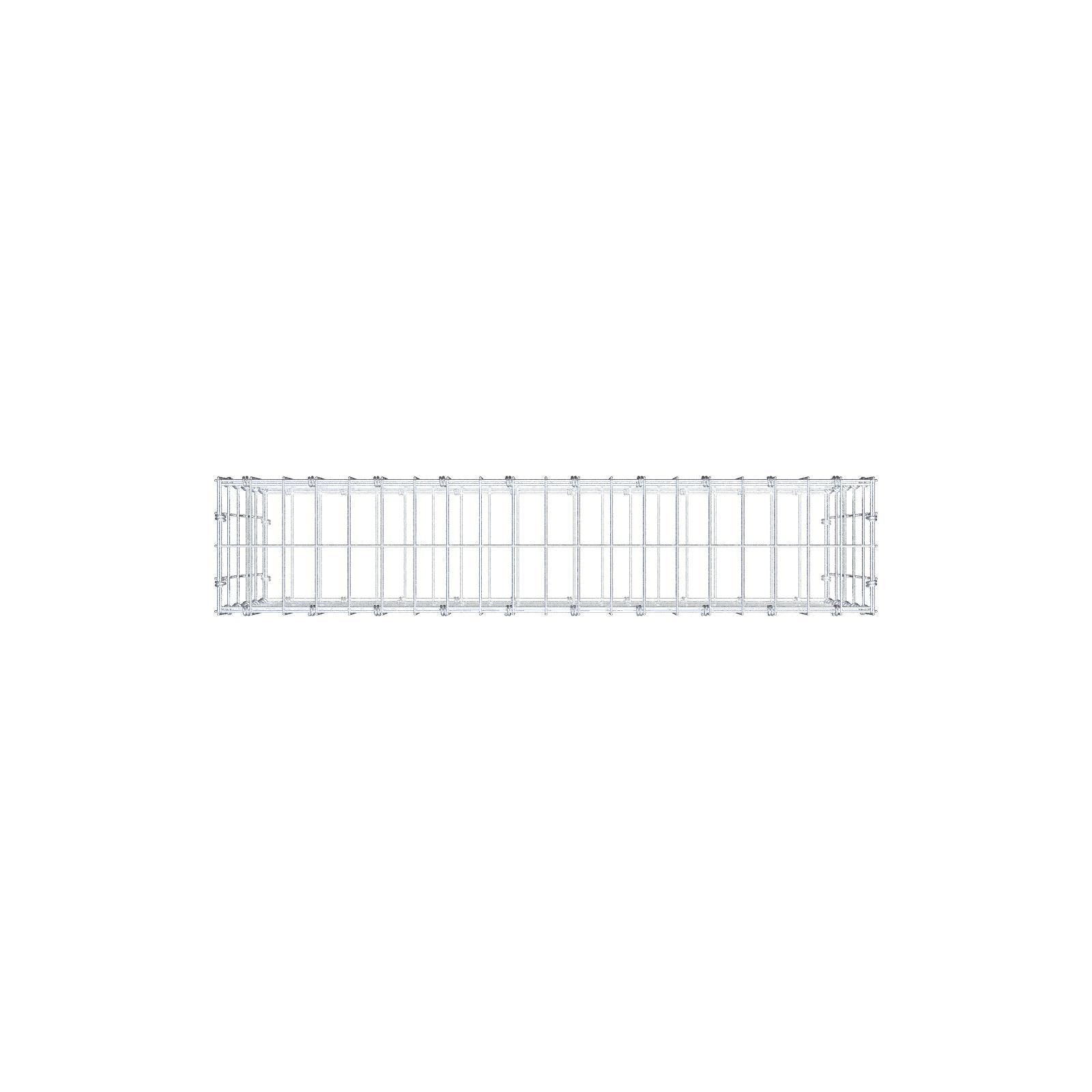 Schanskorf 100 cm x 50 cm x 20 cm (L x H x D), maaswijdte 5 x 10 cm, spiraalring