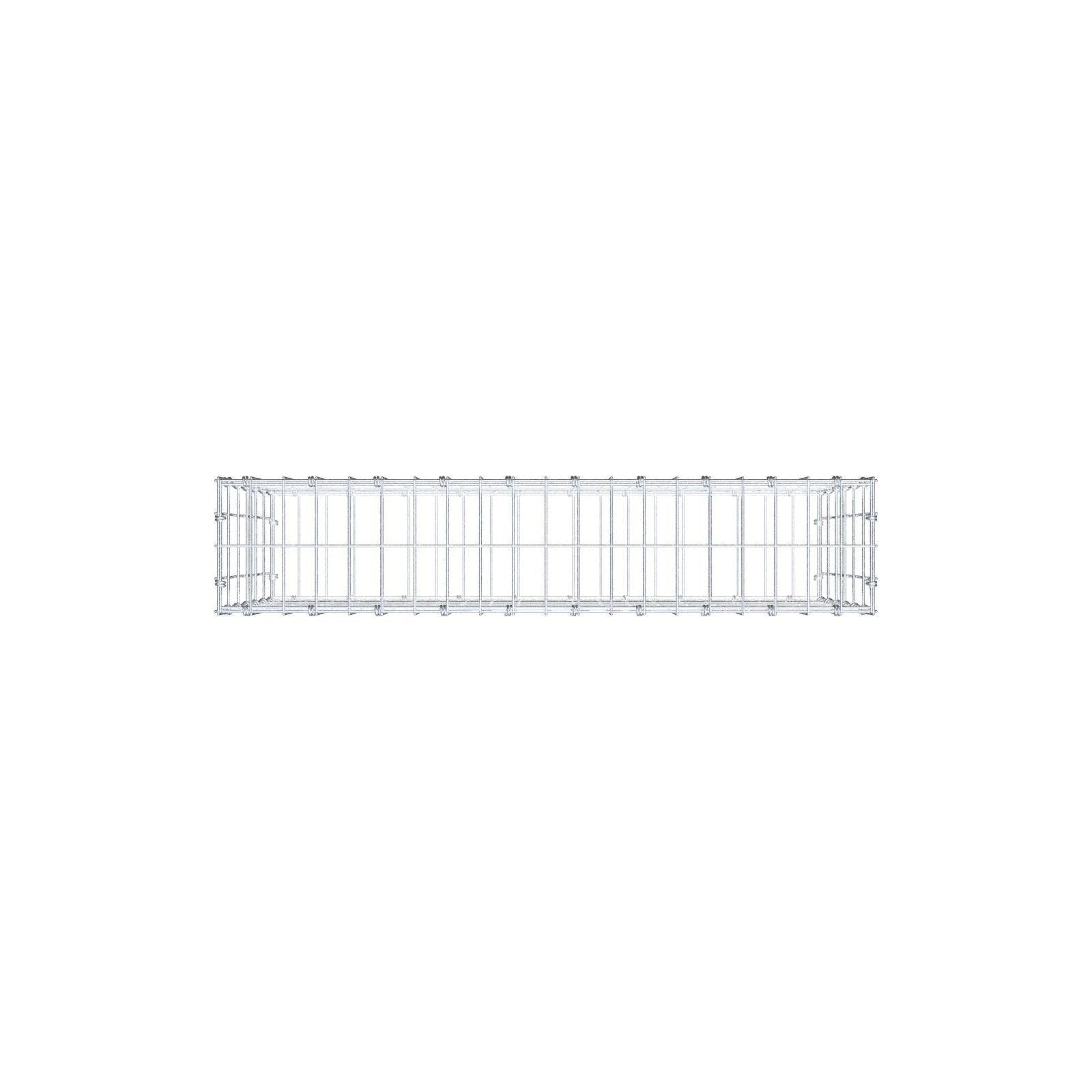 Gabbione 100 cm x 60 cm x 20 cm (L x H x P), maglia 5 x 10 cm, anello a spirale