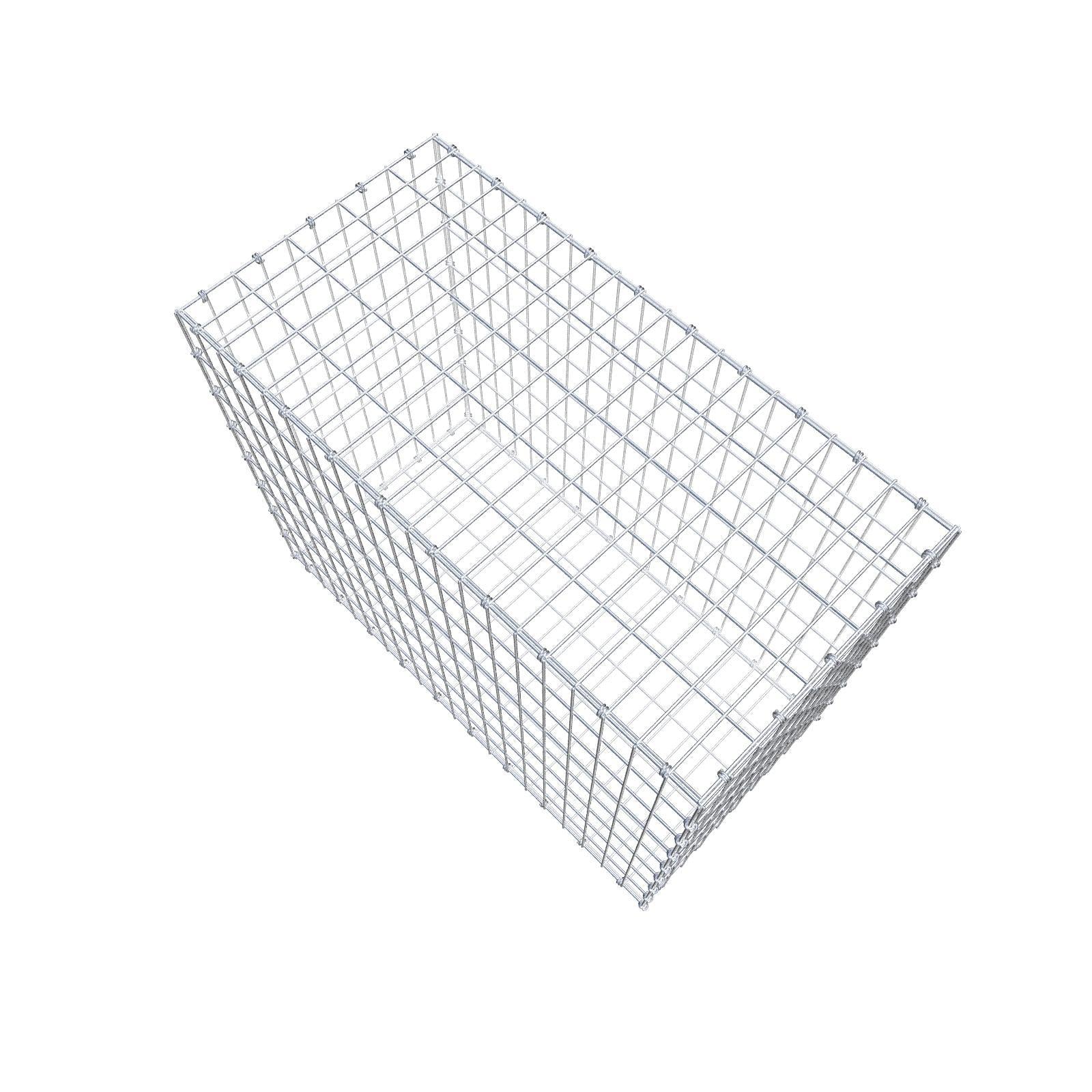 Gabbione 100 cm x 80 cm x 50 cm (L x H x P), maglia 5 x 10 cm, anello a spirale