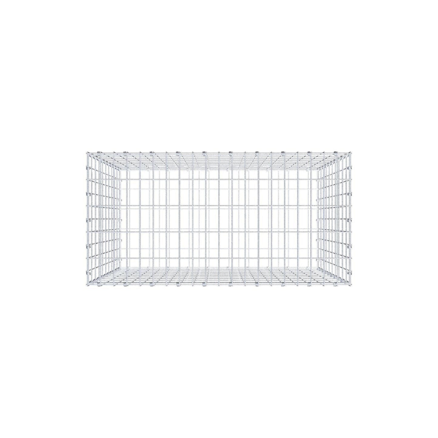 Gabbione 100 cm x 100 cm x 50 cm (L x H x P), maglia 5 x 10 cm, anello a spirale