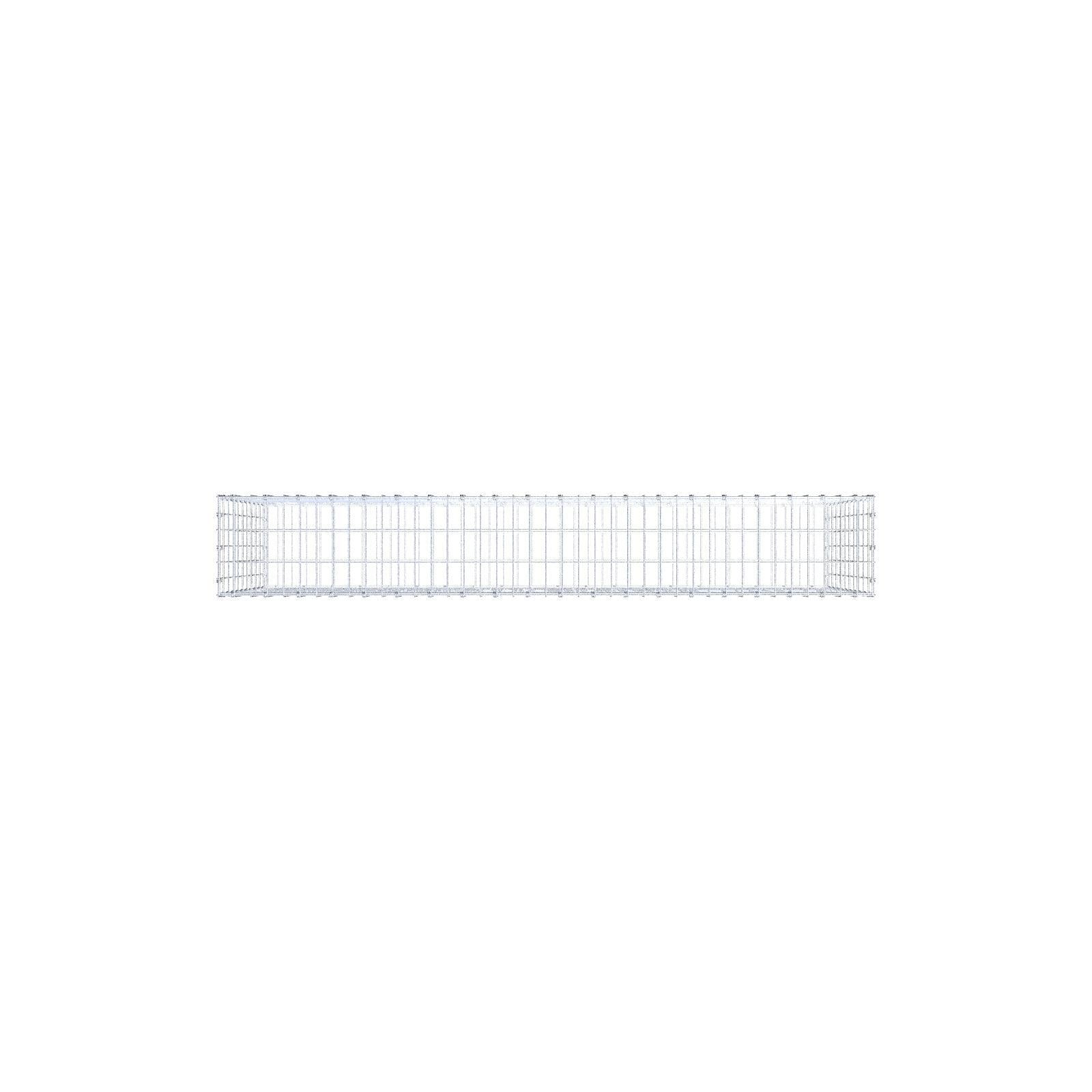 Gabion 200 cm x 100 cm x 30 cm (L x H x D), maskstorlek 5 x 10 cm, spiralring