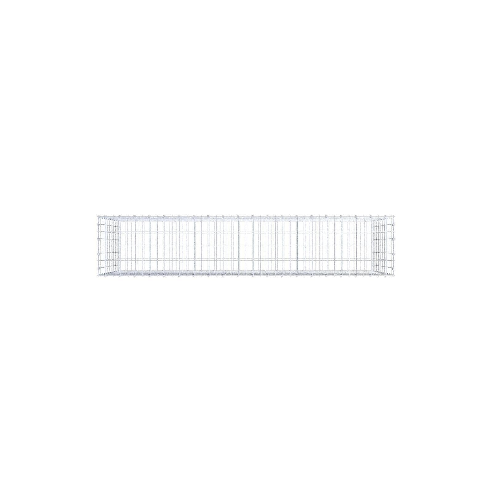 Gabião 200 cm x 100 cm x 40 cm (C x A x P), malhagem 5 x 10 cm, anel espiral