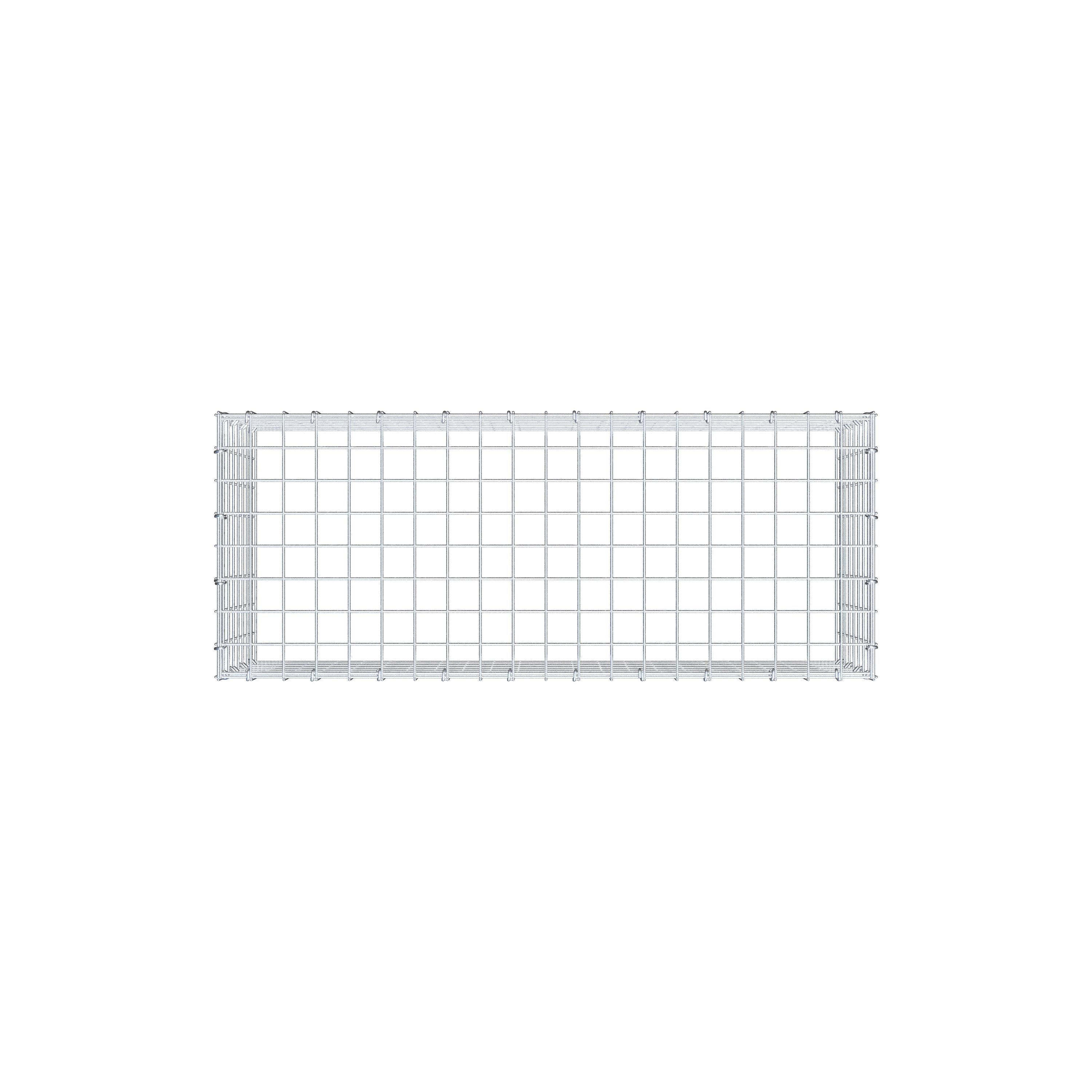 Typ 3 påbyggnadsgabion 100 cm x 40 cm x 40 cm (L x H x D), maskstorlek 5 cm x 5 cm, C-ring