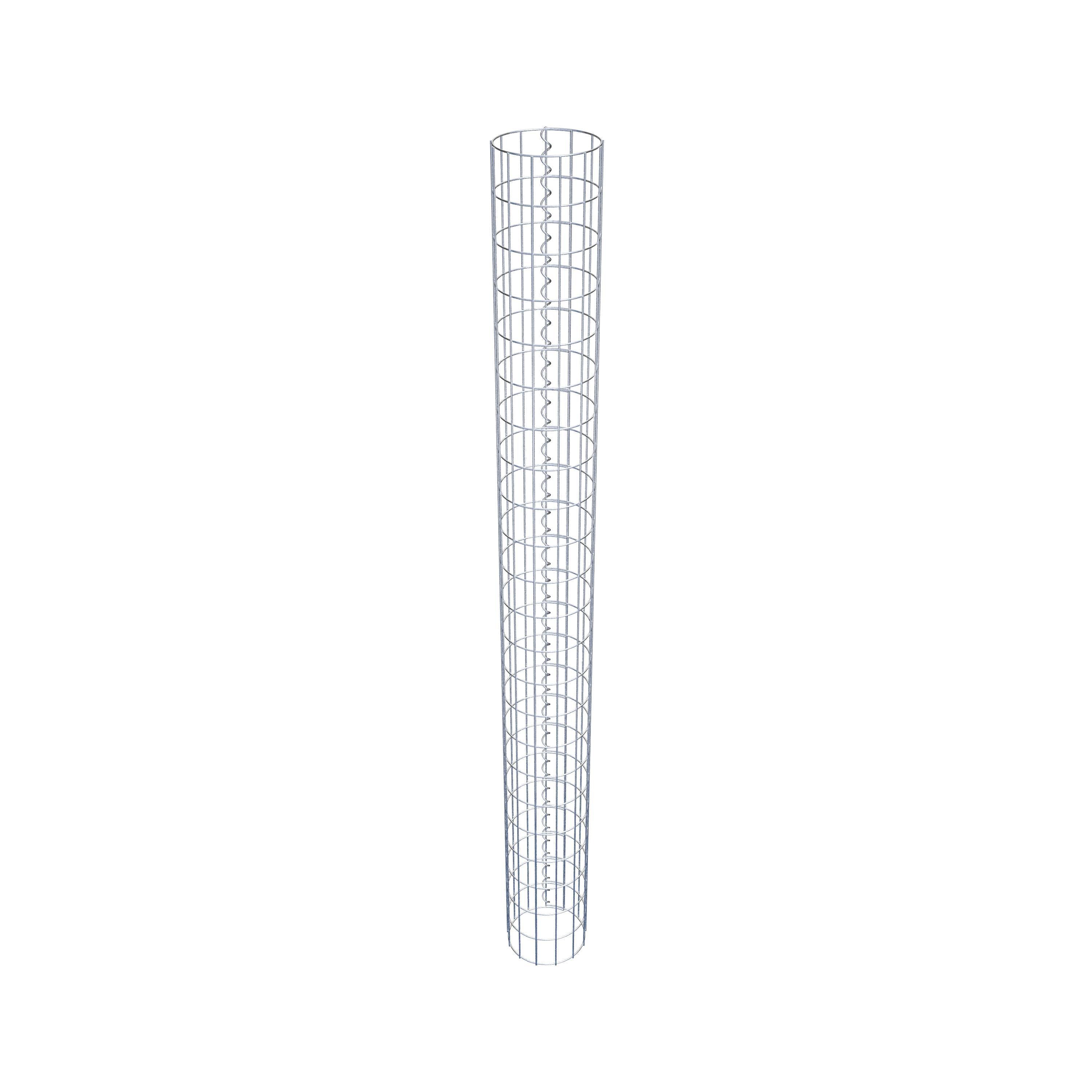 Gabionsøjle ca. 22 cm diameter, 230 cm højde, maskestørrelse 5 cm x 10 cm