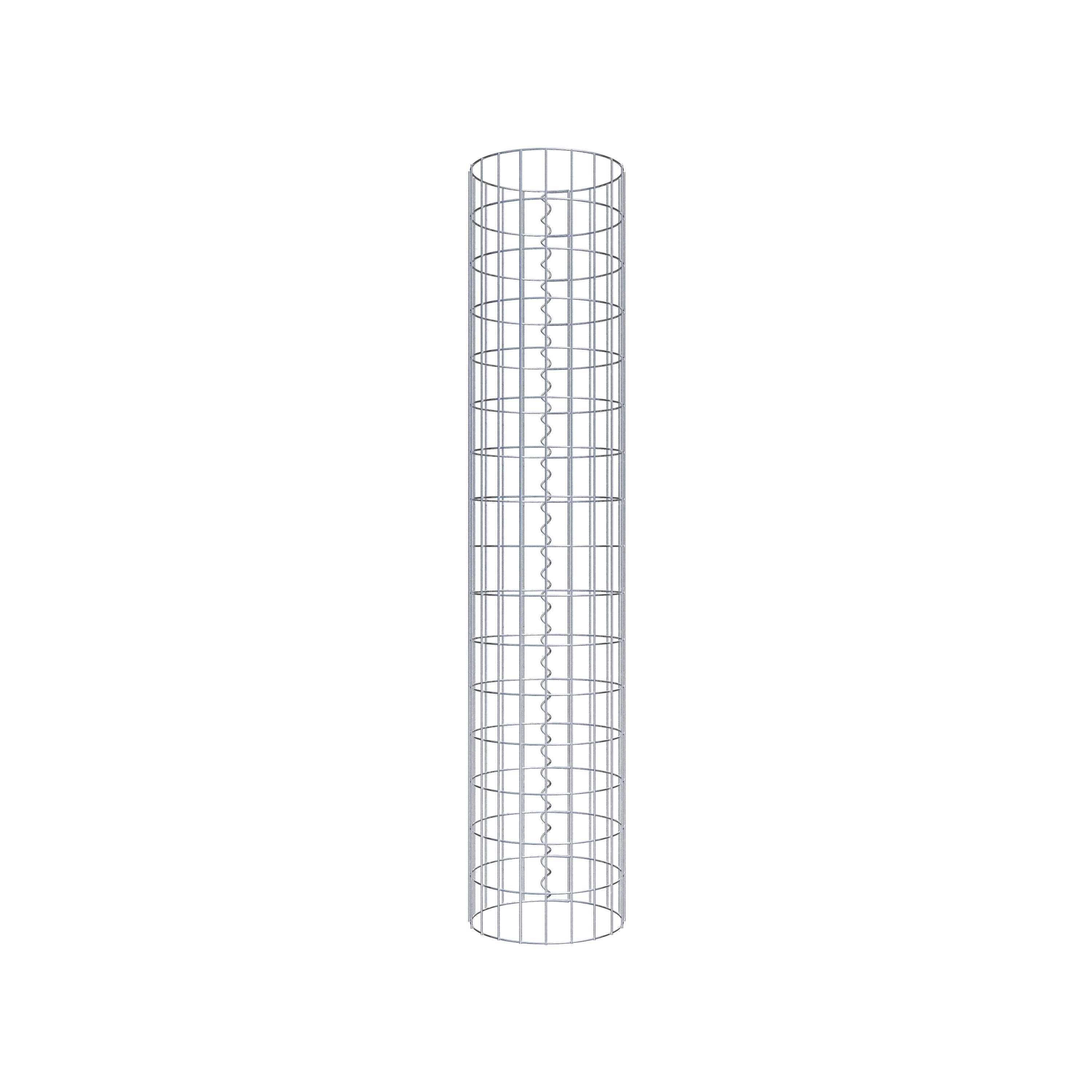 Colonne de gabion ronde 32 cm de diamètre, 160 cm de hauteur, maille 5 cm x 10 cm