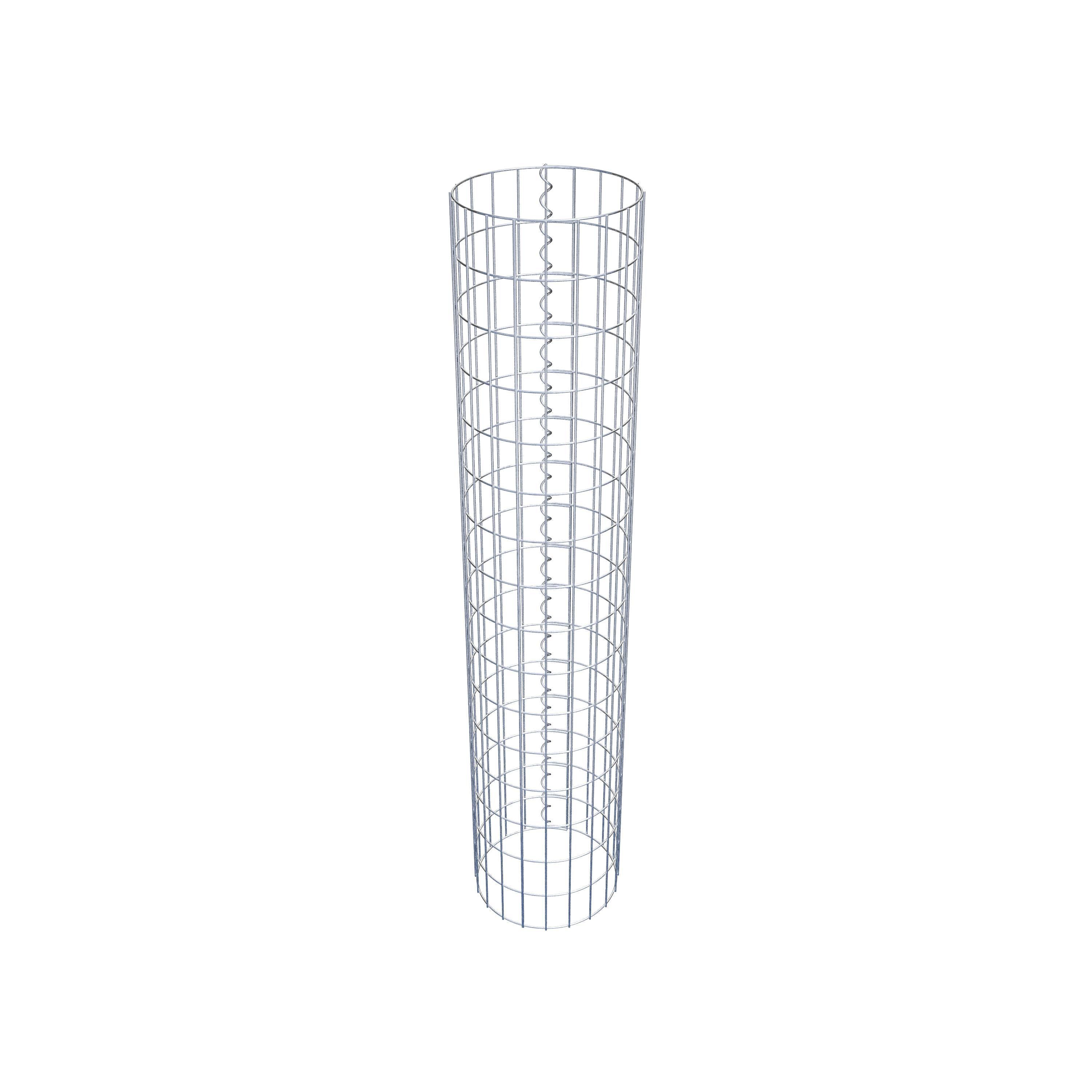 Colonne de gabion ronde 32 cm de diamètre, 160 cm de hauteur, maille 5 cm x 10 cm