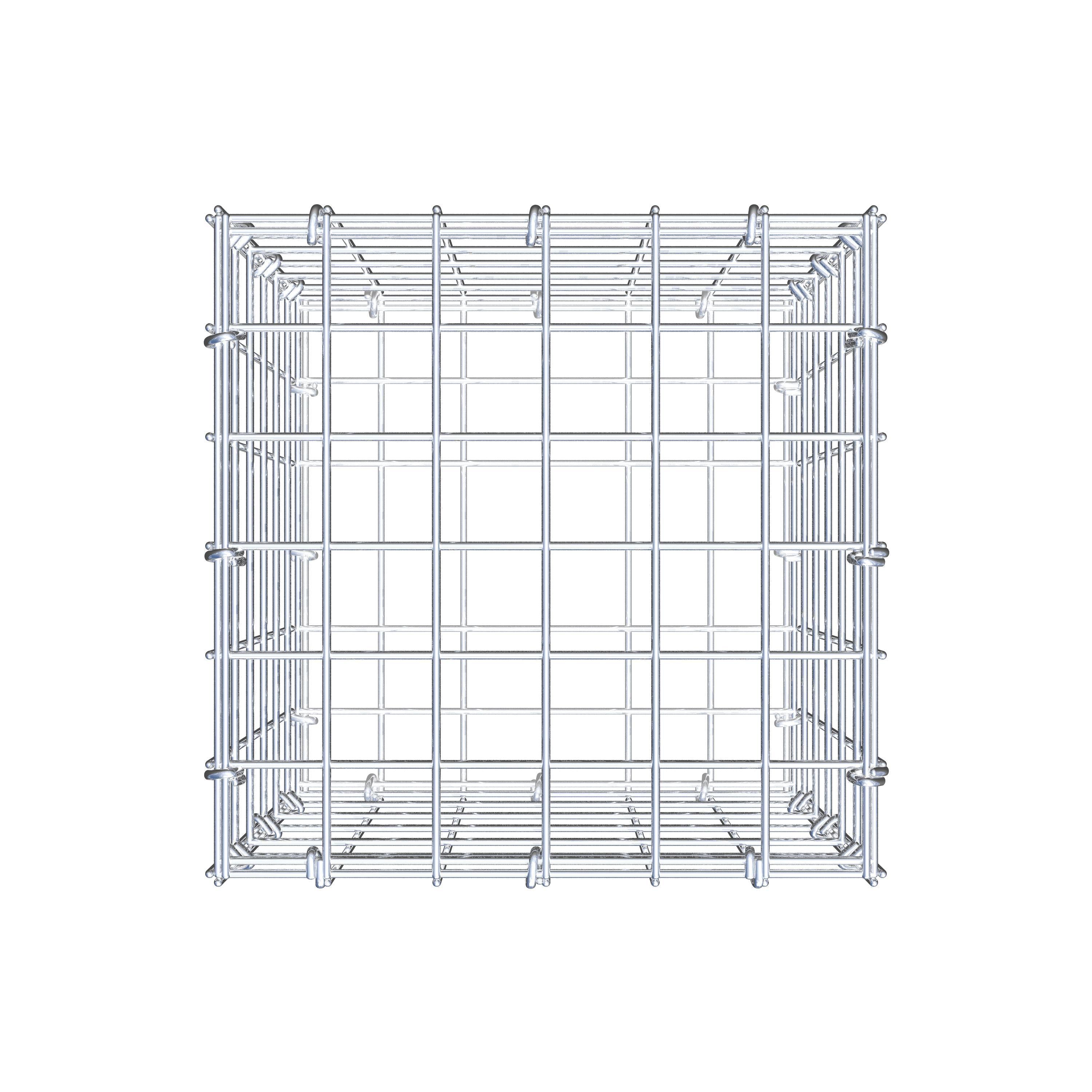 Gabione 30 cm x 30 cm x 30 cm (L x H x T), Maschenweite 5 cm x 5 cm, C-Ring