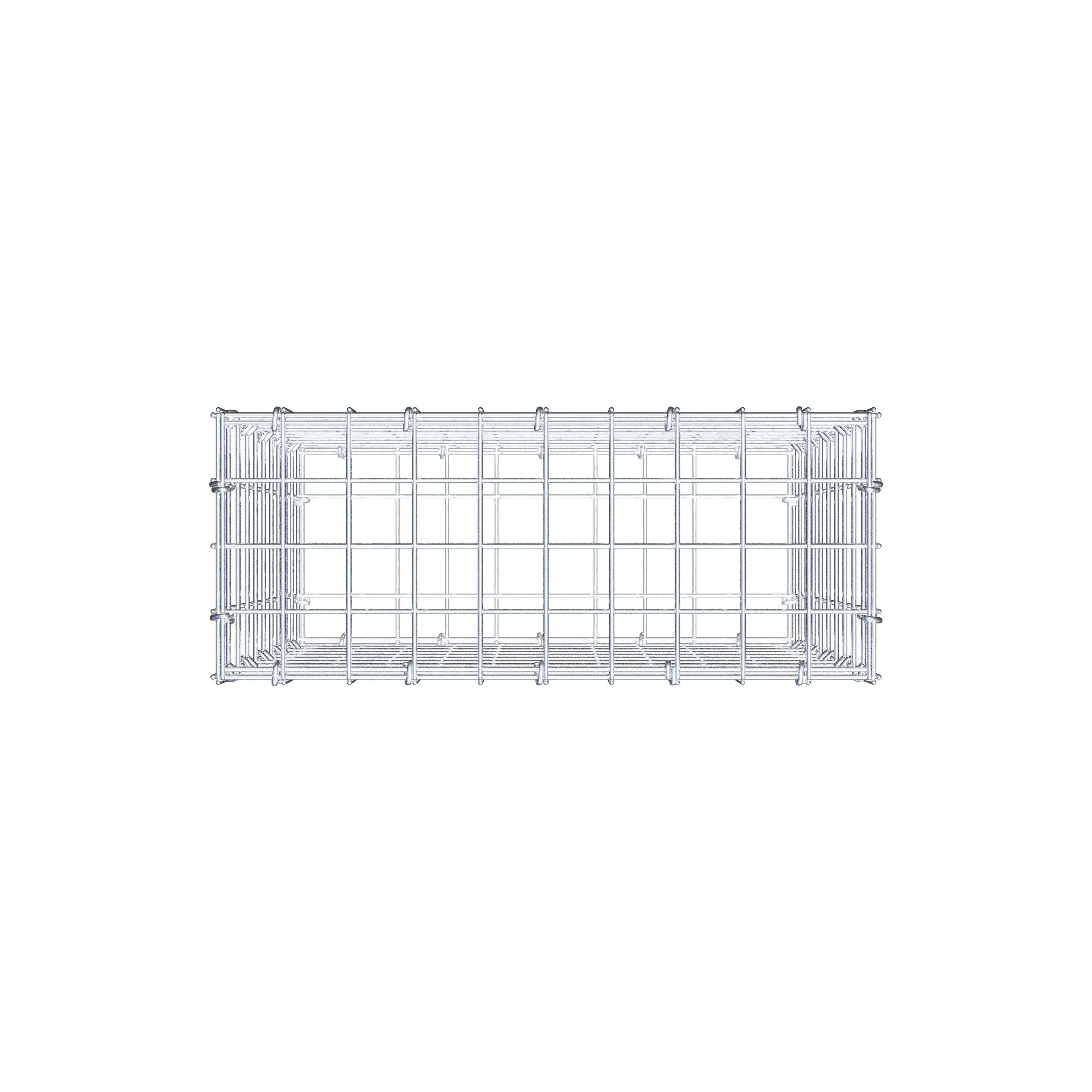 Gabion 50 cm x 50 cm x 20 cm (L x H x D), mesh size 5 cm x 5 cm, C-ring