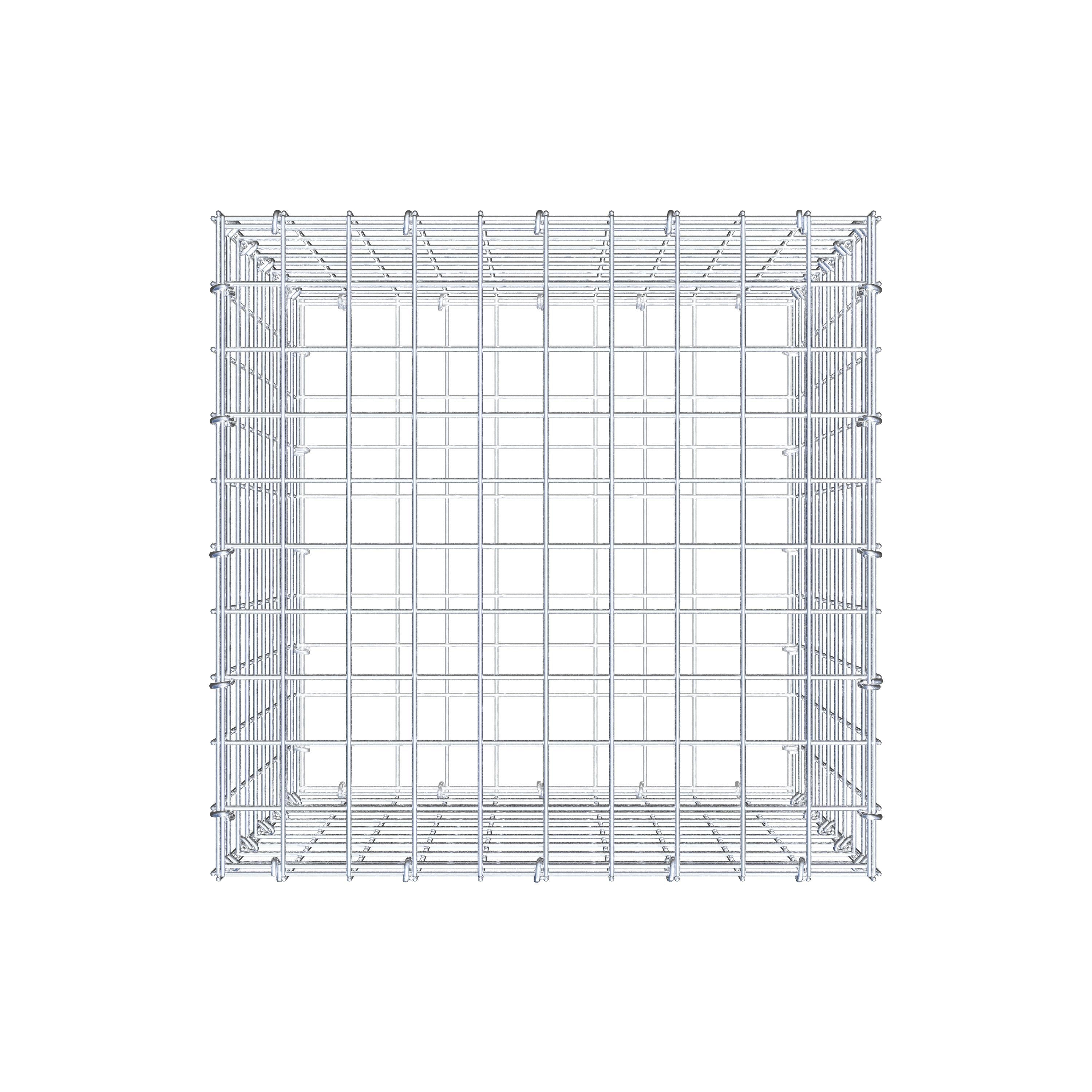 Gabione 50 cm x 50 cm x 50 cm (L x H x T), Maschenweite 5 cm x 5 cm, C-Ring