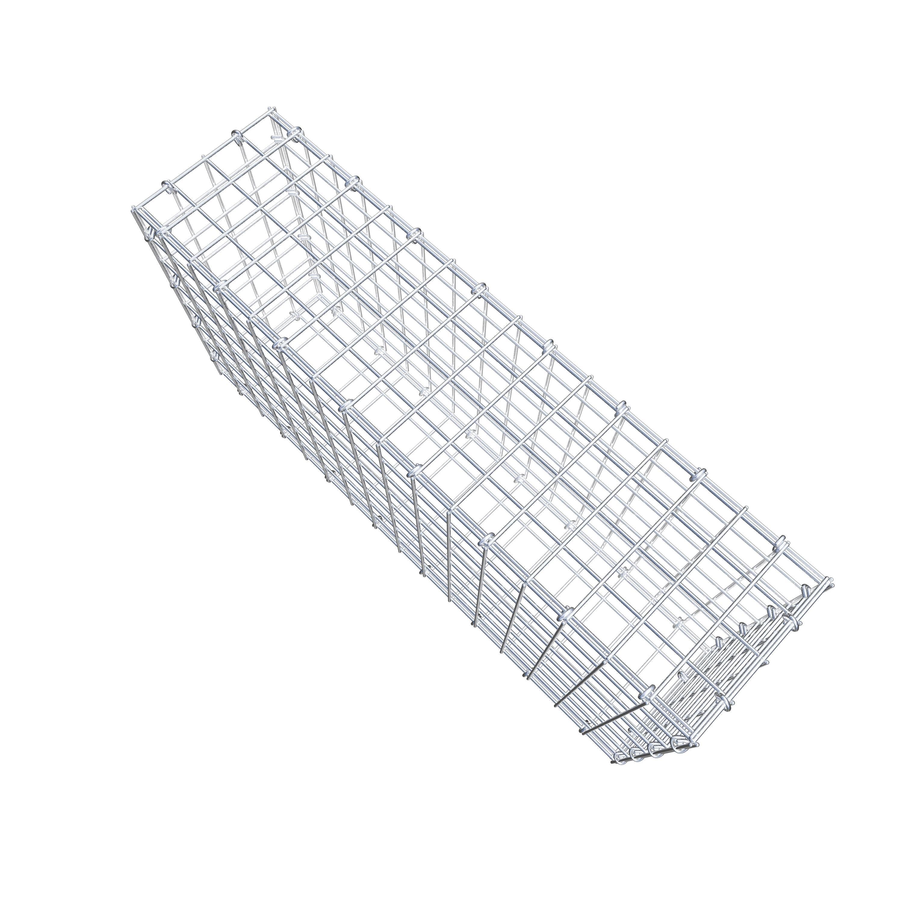 Schanskorf 80 cm x 40 cm x 20 cm (L x H x D), maaswijdte 5 cm x 5 cm, C-ring