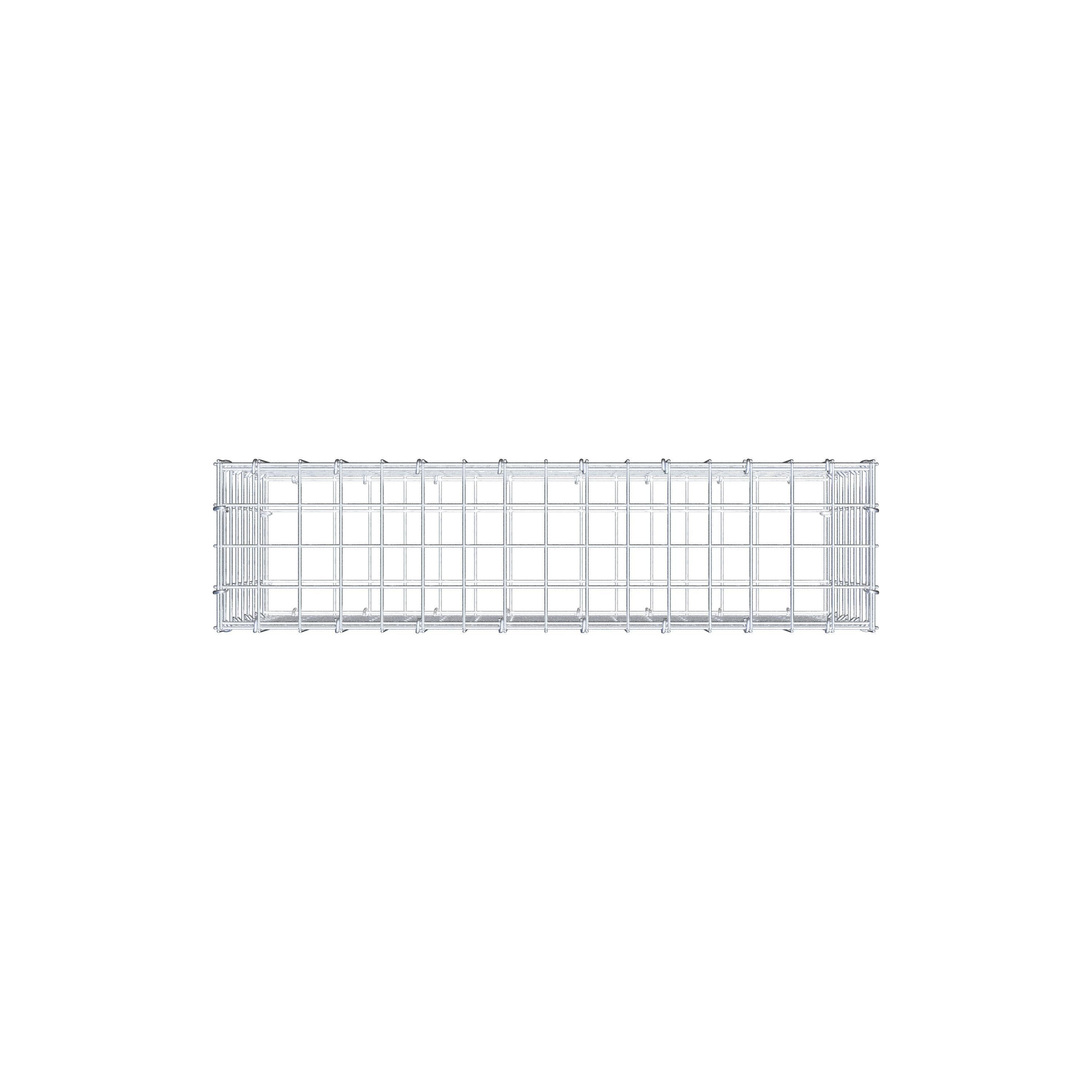 Schanskorf 80 cm x 40 cm x 20 cm (L x H x D), maaswijdte 5 cm x 5 cm, C-ring