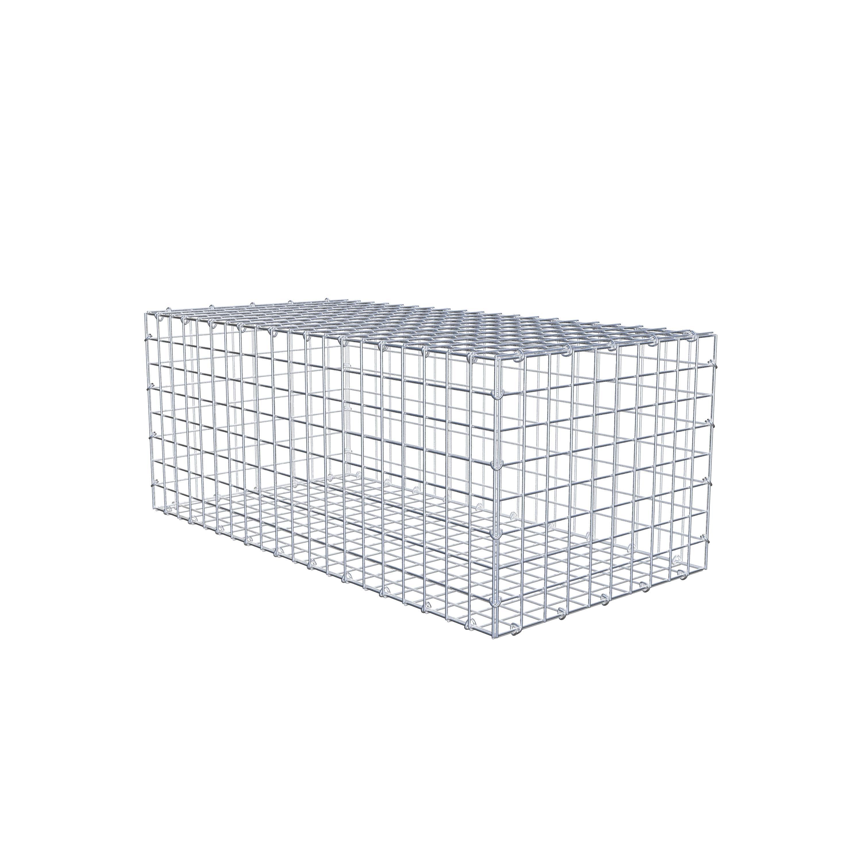 Gabion 100 cm x 40 cm x 50 cm (L x H x P), mailles 5 cm x 5 cm, anneau en C