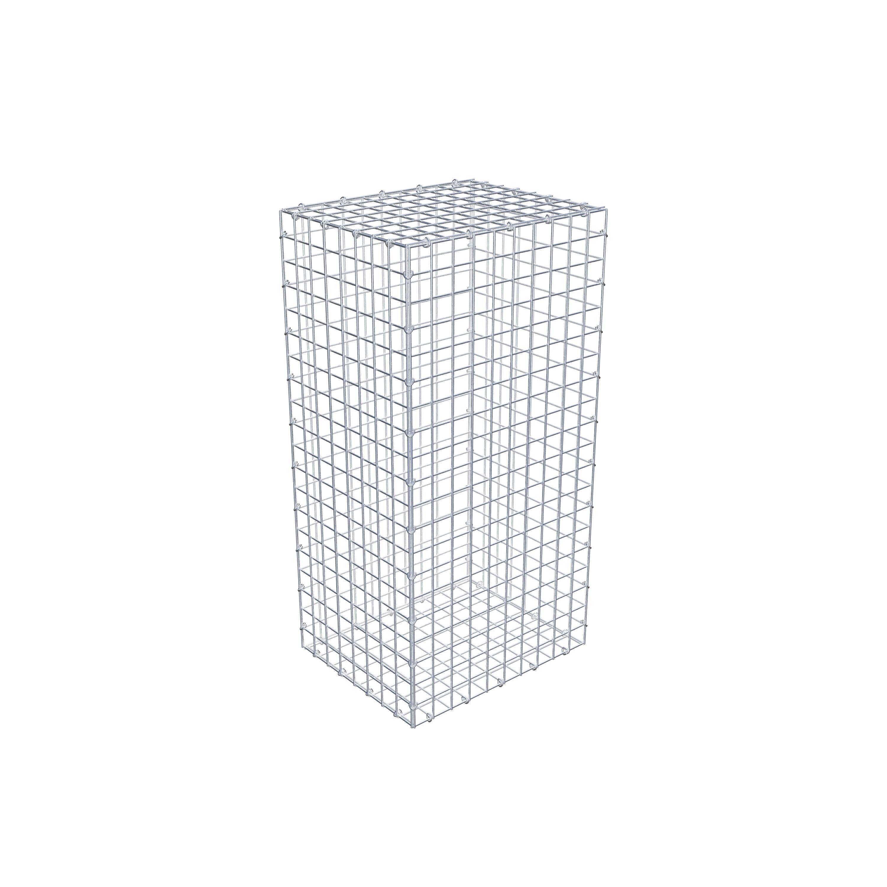 Gabion 100 cm x 40 cm x 50 cm (L x H x P), mailles 5 cm x 5 cm, anneau en C