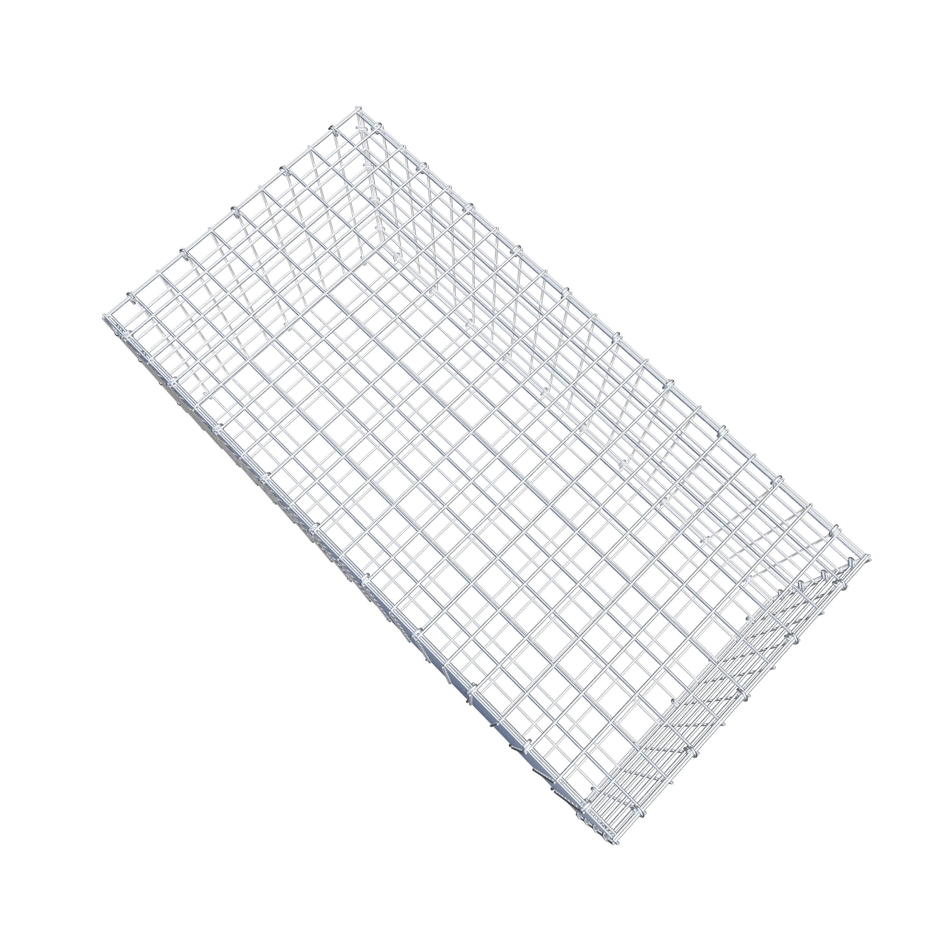 Gabion 100 cm x 40 cm x 50 cm (L x H x P), mailles 5 cm x 5 cm, anneau en C