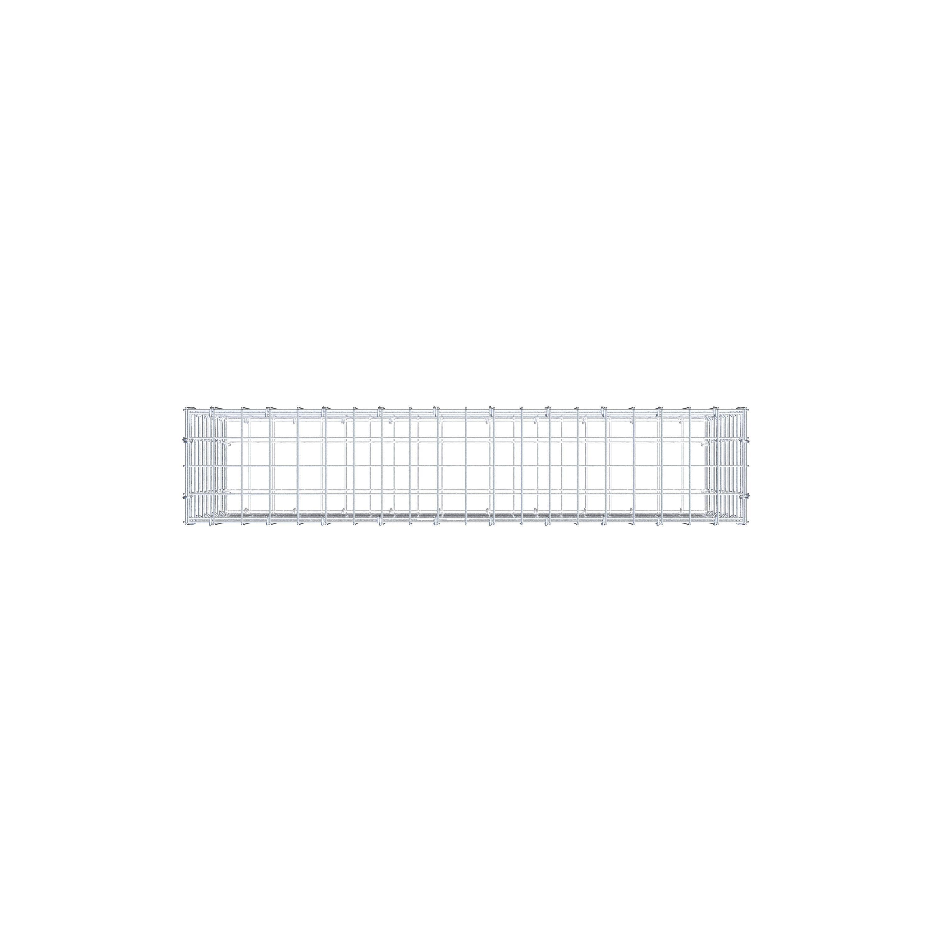 Gavión 100 cm x 50 cm x 20 cm (L x A x P), luz de malla 5 cm x 5 cm, anillo en C