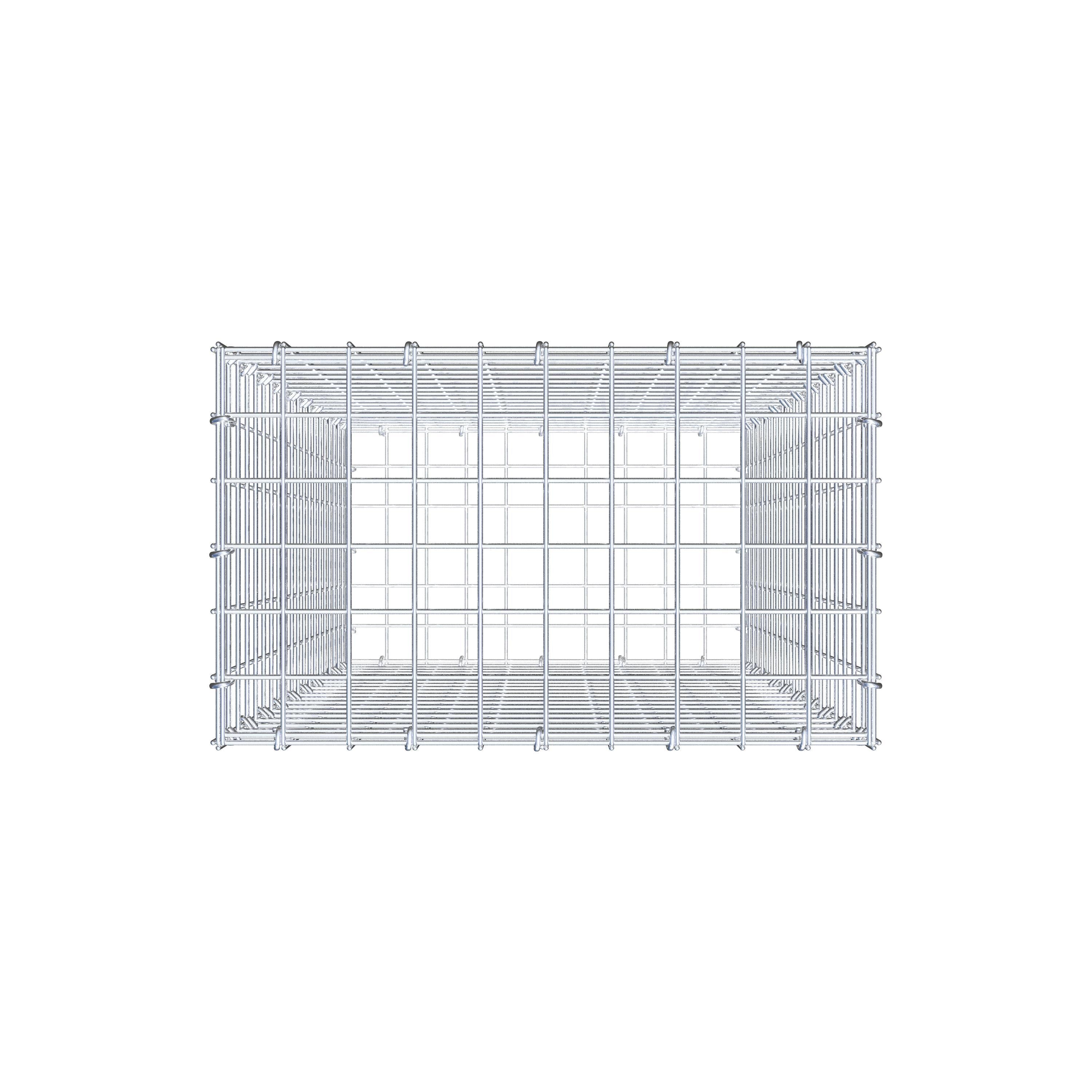 Gabion 100 cm x 50 cm x 30 cm (L x H x D), mesh size 5 cm x 5 cm, C-ring