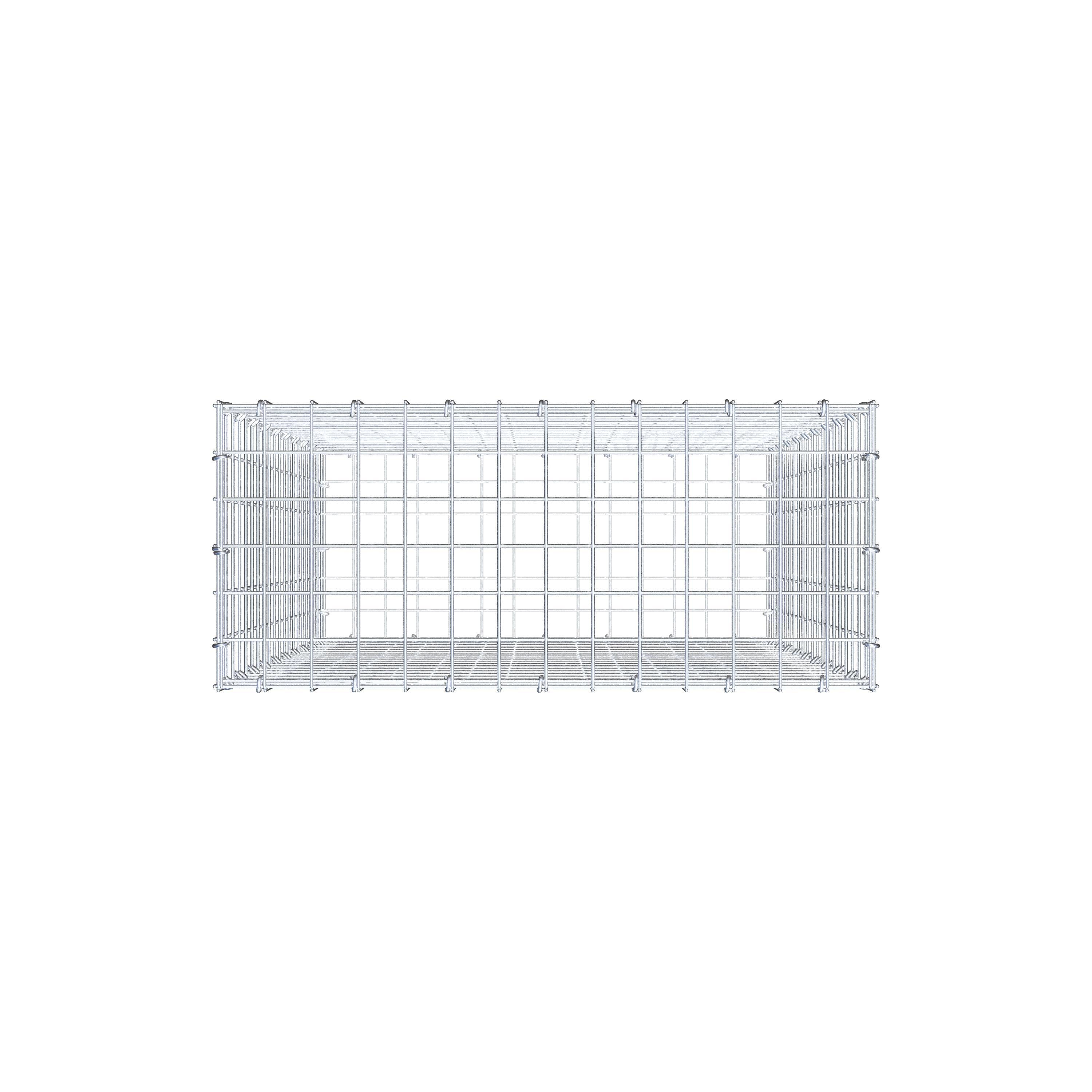 Gabbione 100 cm x 70 cm x 30 cm (L x H x P), maglia 5 cm x 5 cm, anello a C