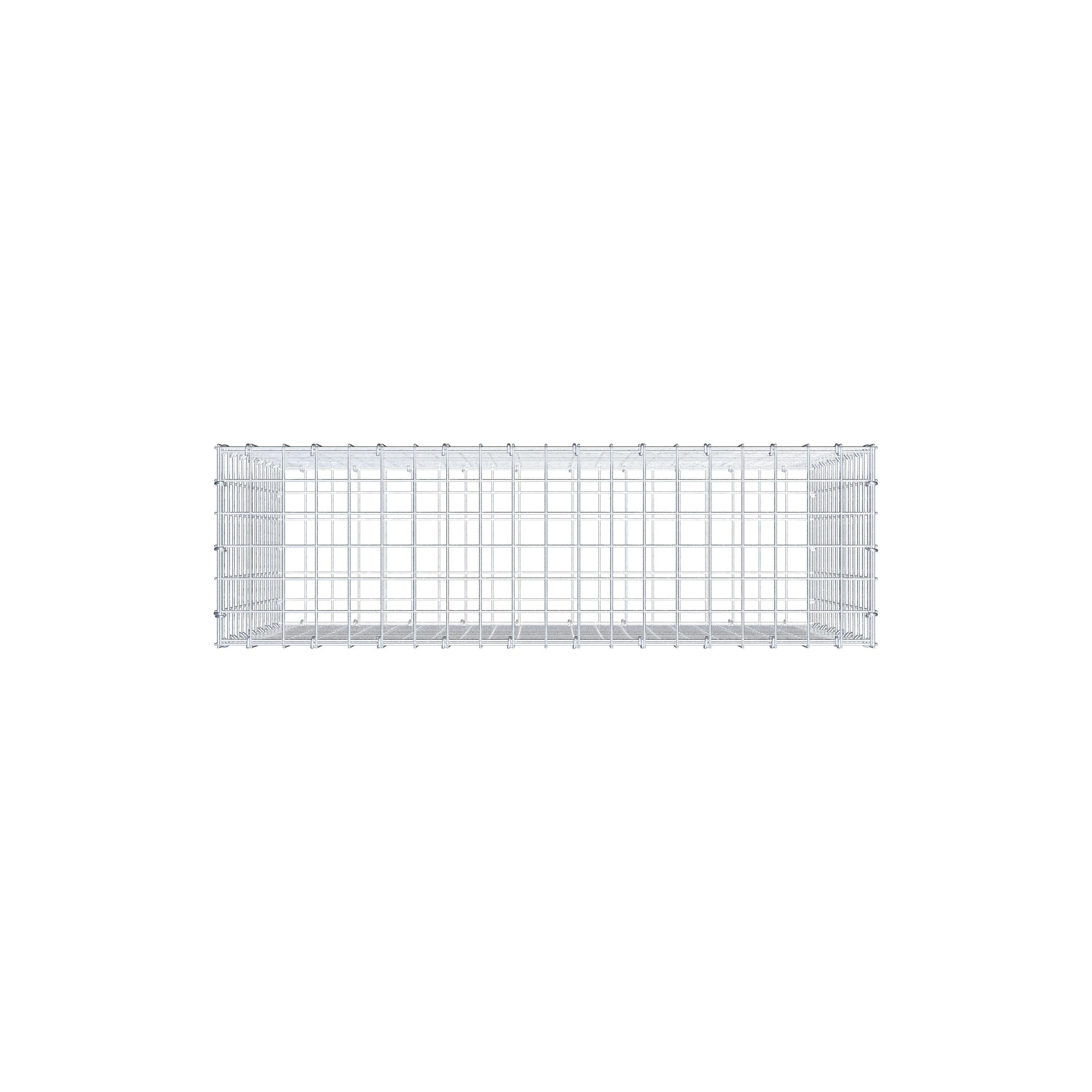 Gabbione 100 cm x 70 cm x 30 cm (L x H x P), maglia 5 cm x 5 cm, anello a C