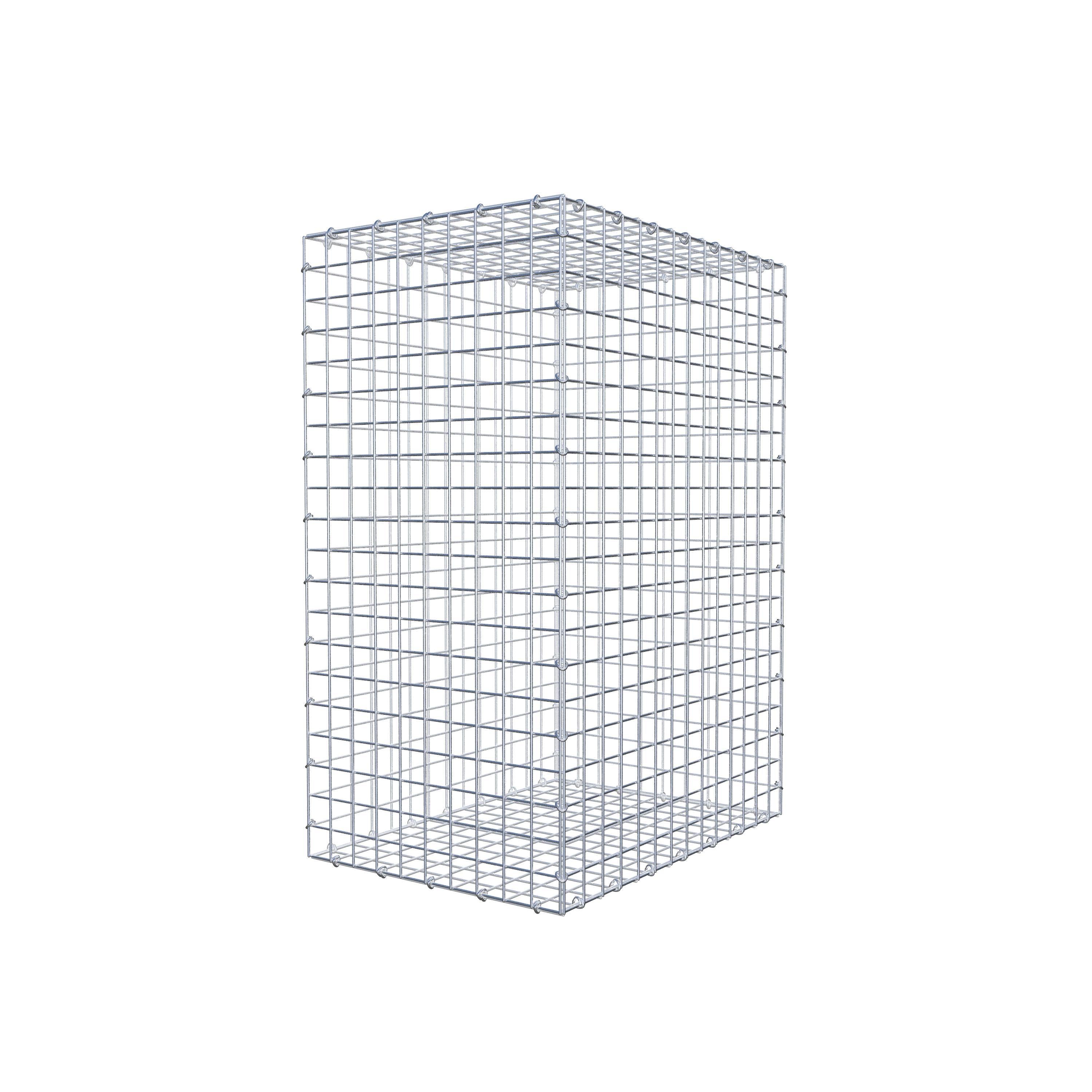 Gabião 100 cm x 70 cm x 50 cm (C x A x P), malhagem 5 cm x 5 cm, anel C