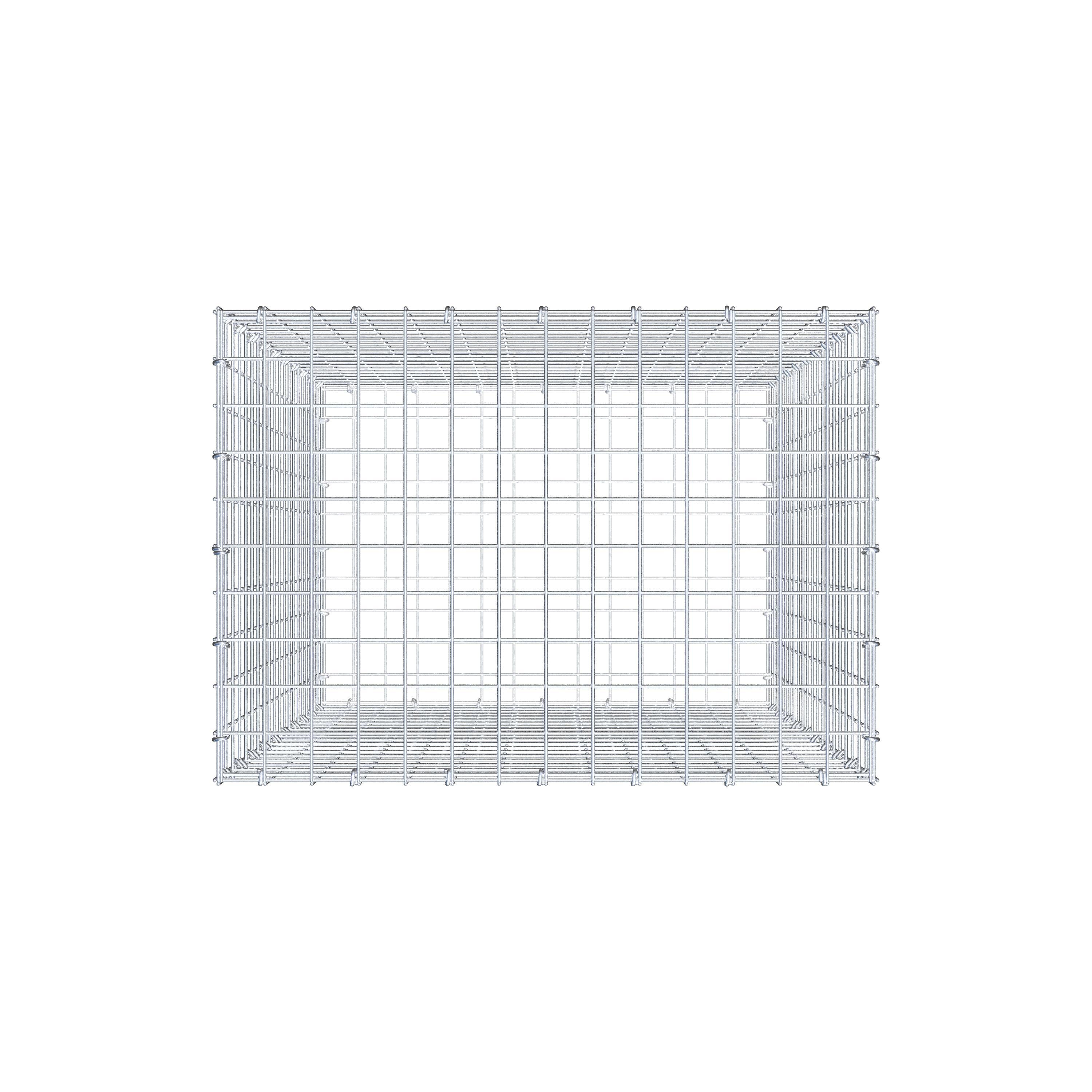 Gabião 100 cm x 70 cm x 50 cm (C x A x P), malhagem 5 cm x 5 cm, anel C