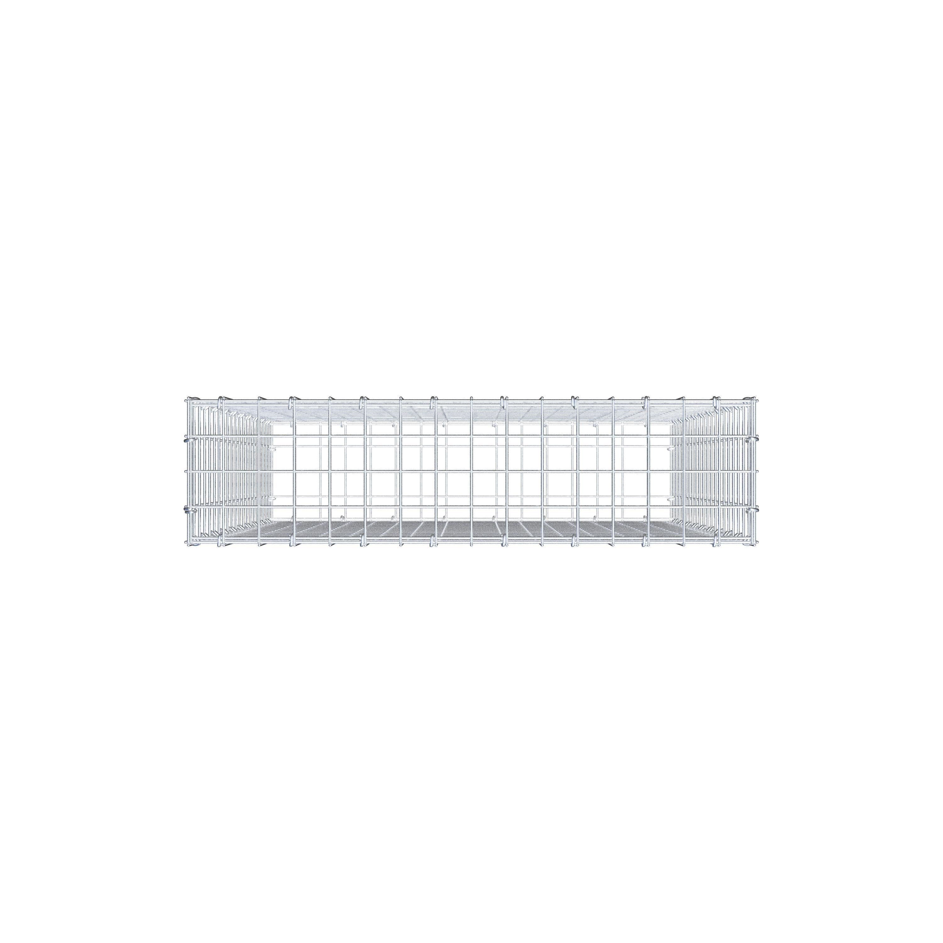 Gabbione 100 cm x 80 cm x 20 cm (L x H x P), maglia 5 cm x 5 cm, anello a C