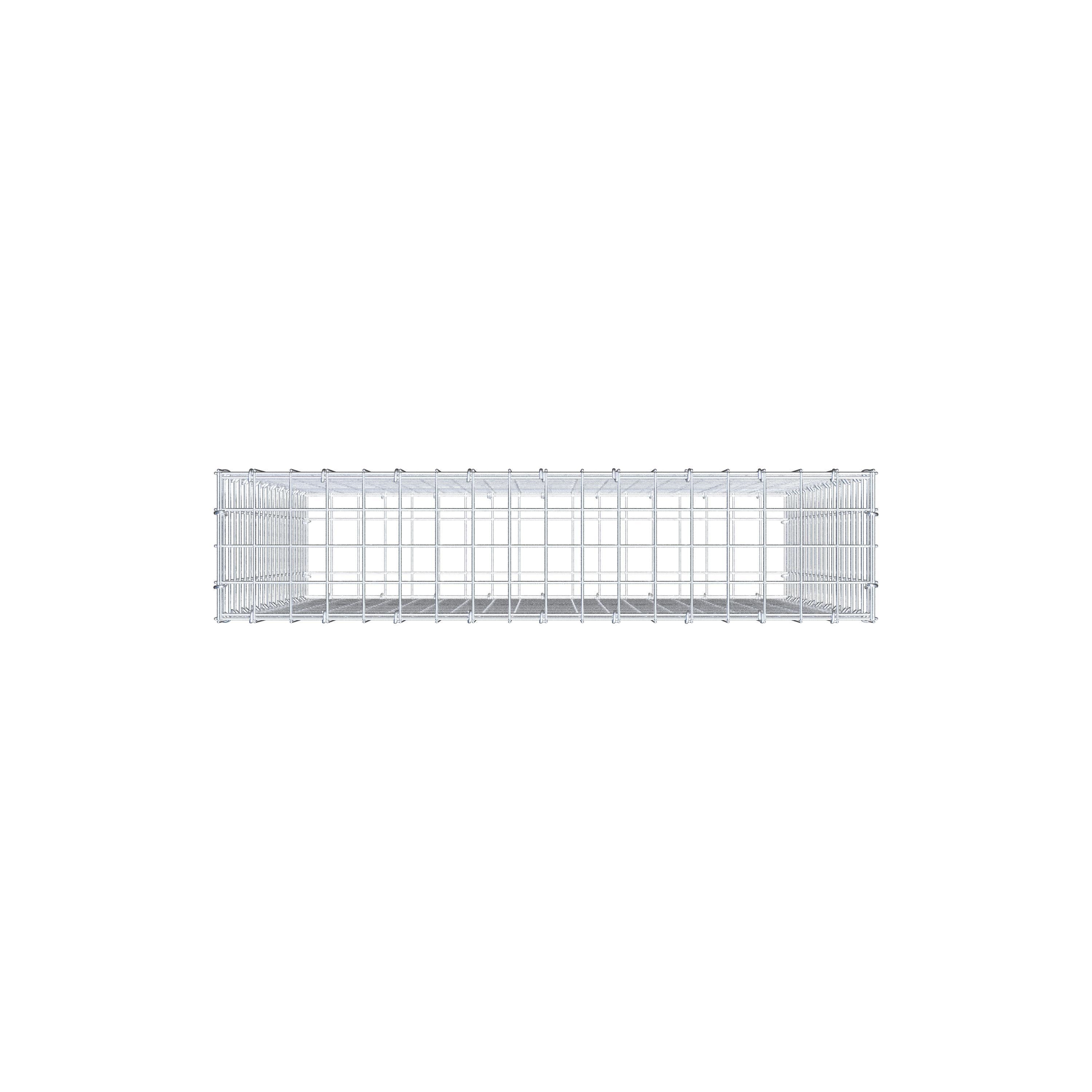 Gabion 100 cm x 90 cm x 20 cm (L x H x D), mesh size 5 cm x 5 cm, C-ring