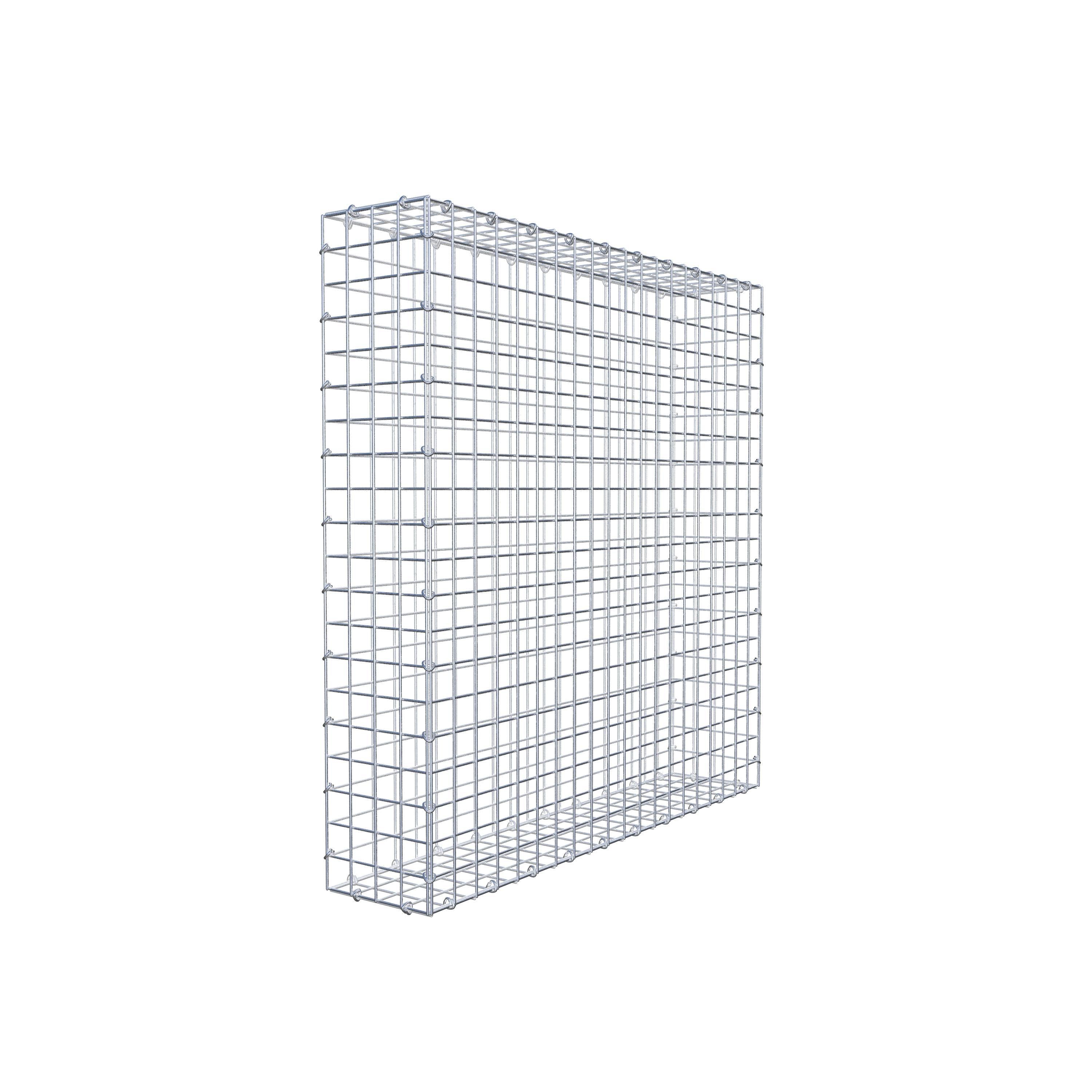 Gabião 100 cm x 100 cm x 20 cm (C x A x P), malhagem 5 cm x 5 cm, anel C