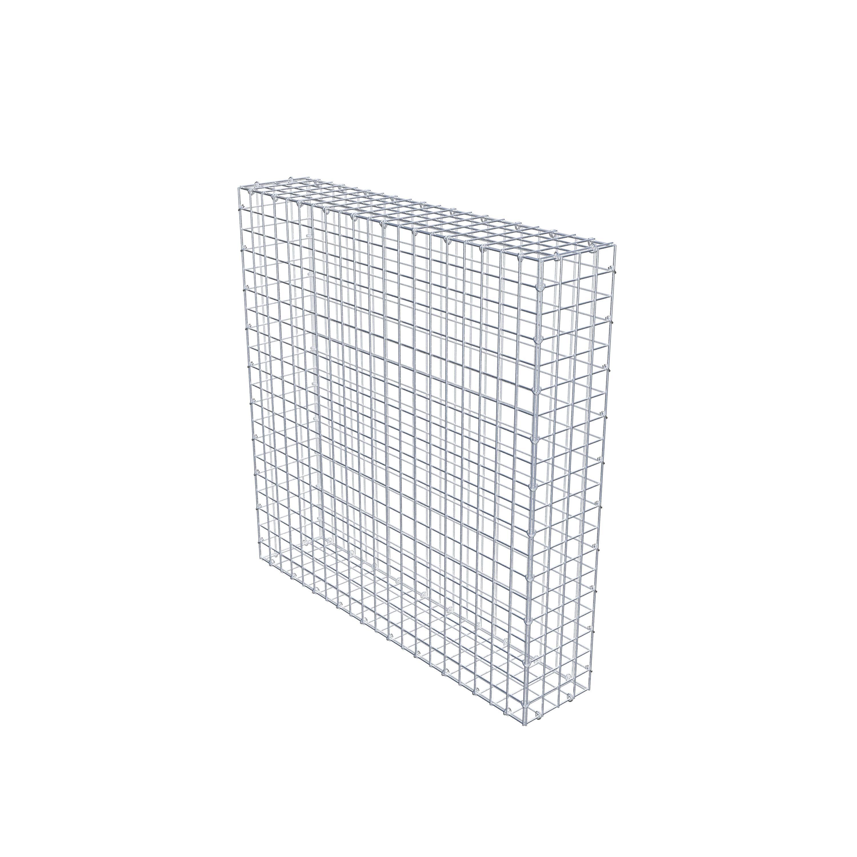 Gabião 100 cm x 100 cm x 20 cm (C x A x P), malhagem 5 cm x 5 cm, anel C
