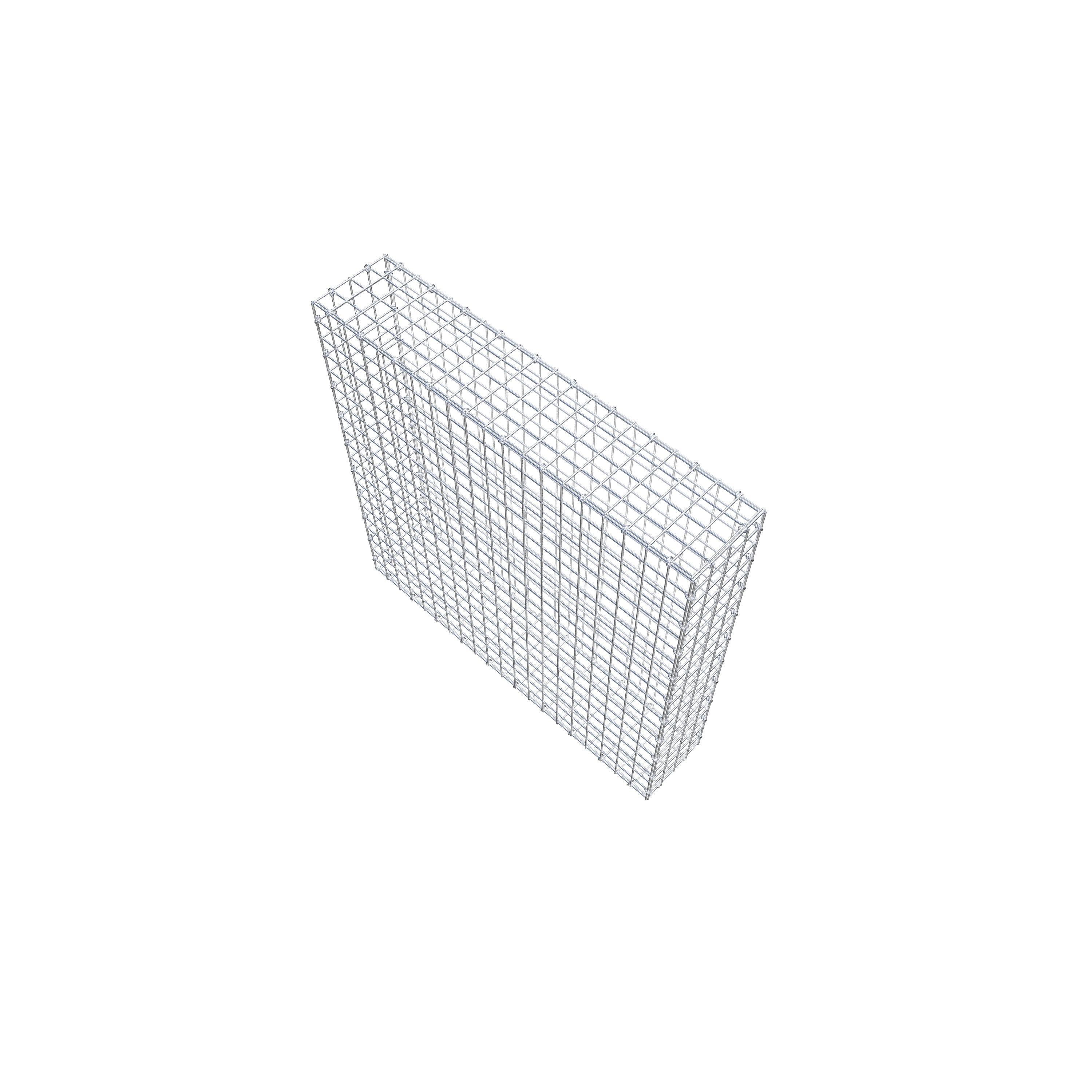 Gabião 100 cm x 100 cm x 20 cm (C x A x P), malhagem 5 cm x 5 cm, anel C