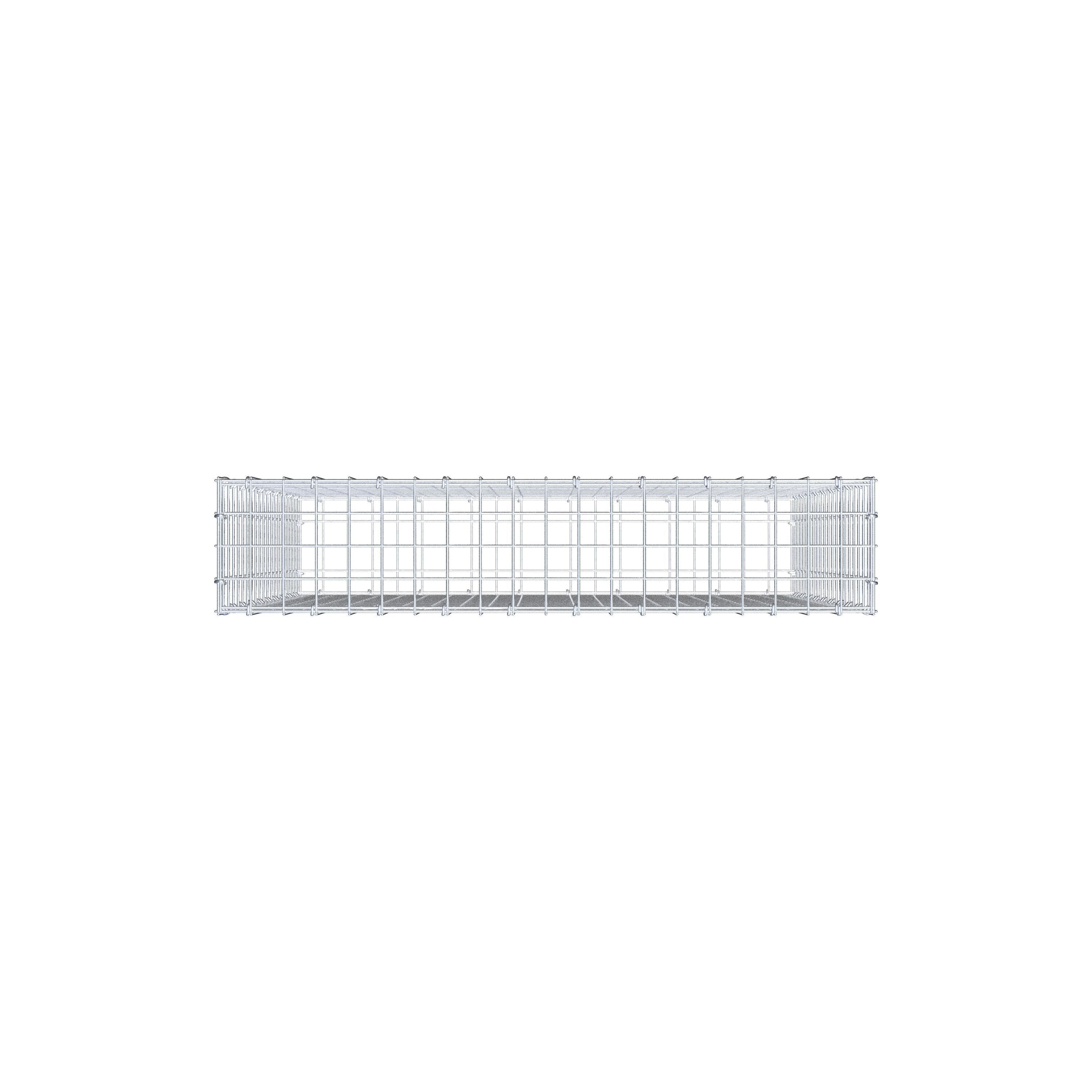 Gabião 100 cm x 100 cm x 20 cm (C x A x P), malhagem 5 cm x 5 cm, anel C