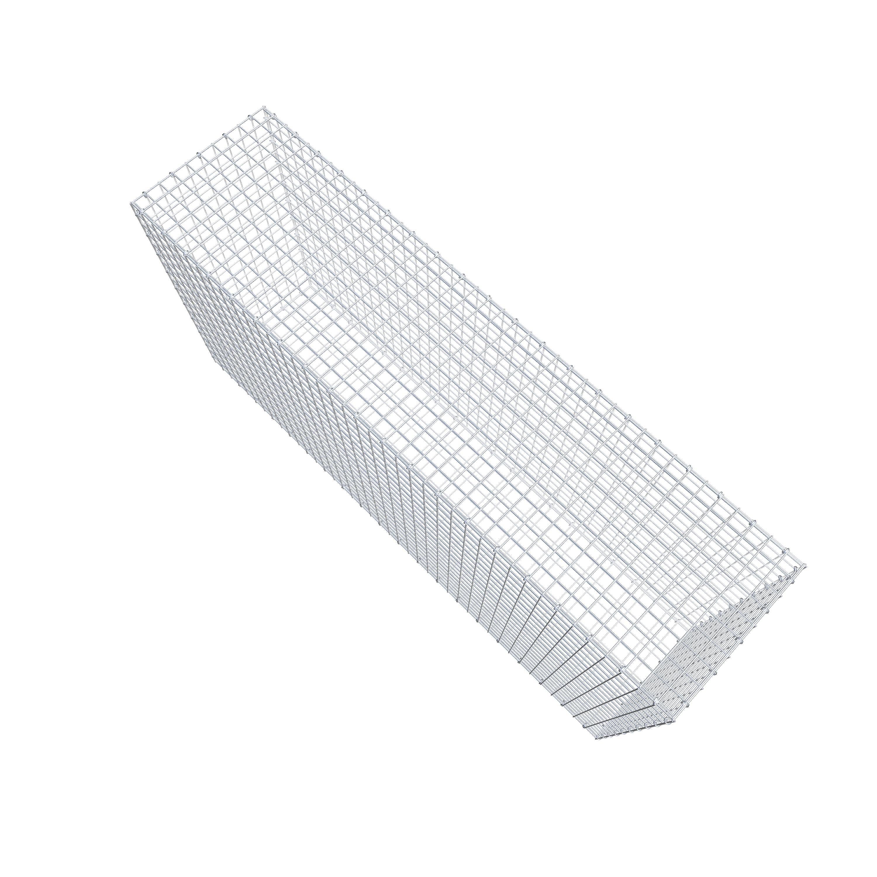 Gabião 200 cm x 100 cm x 50 cm (C x A x P), malhagem 5 cm x 5 cm, anel C