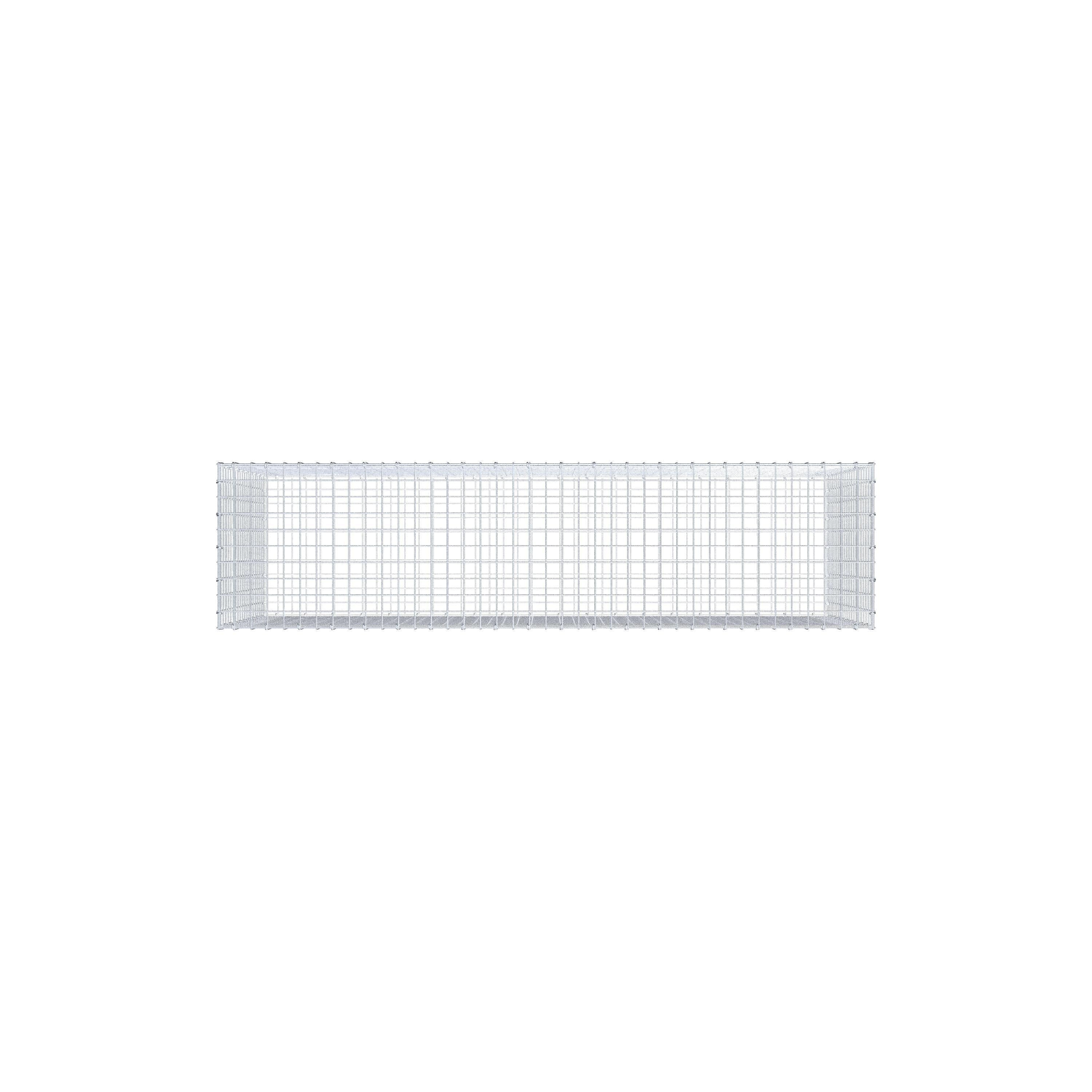 Gabião 200 cm x 100 cm x 50 cm (C x A x P), malhagem 5 cm x 5 cm, anel C