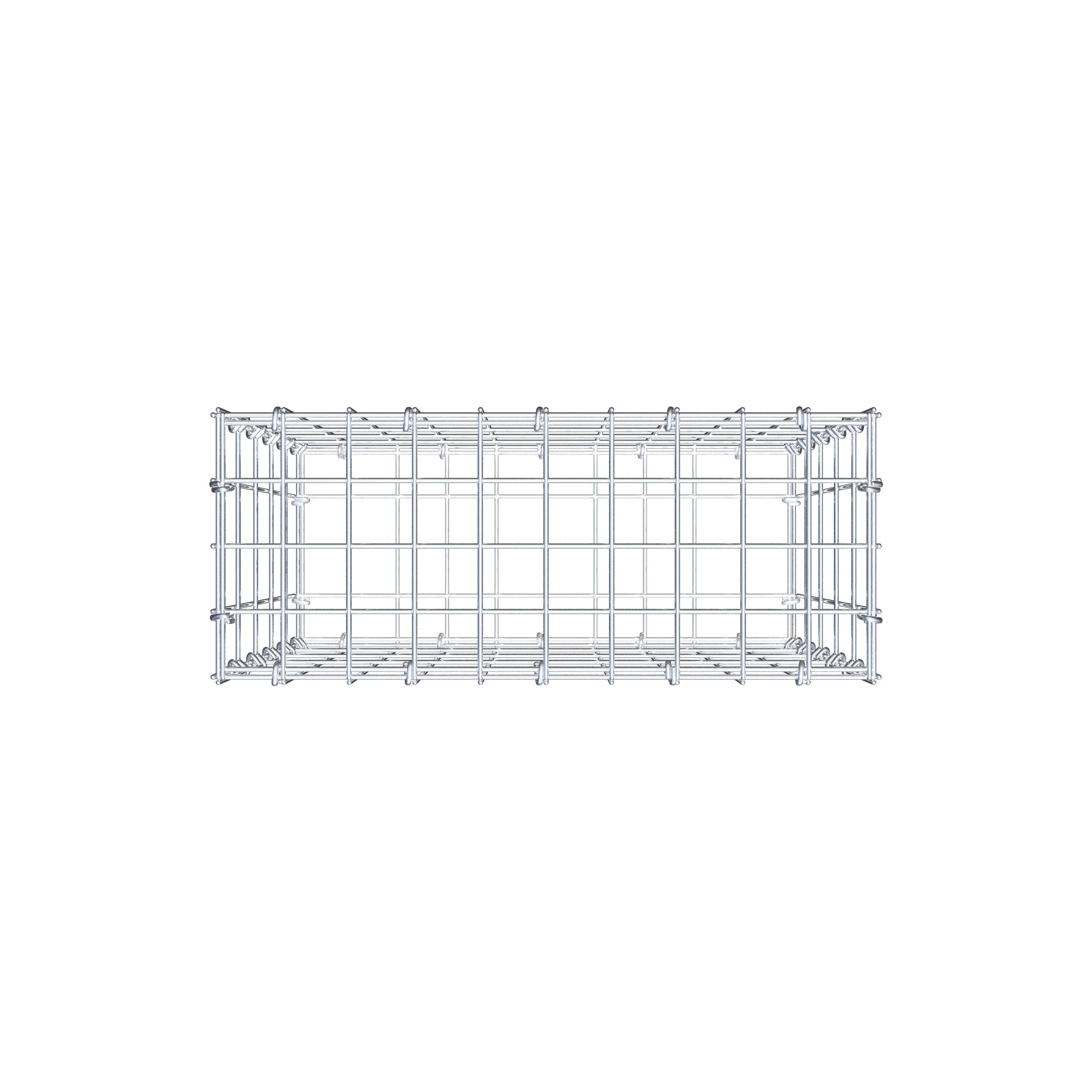 Gabbione 50 cm x 50 cm x 20 cm (L x H x P), maglia 5 cm x 10 cm, anello a C