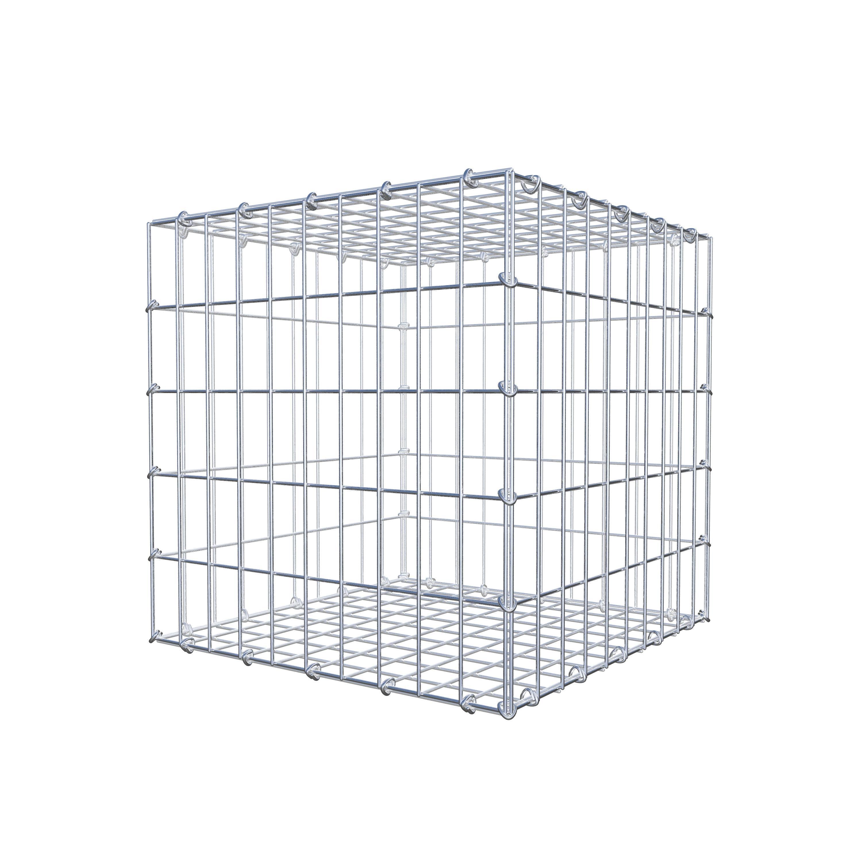 Gabion 50 cm x 50 cm x 50 cm (L x H x P), mailles 5 cm x 10 cm, anneau en C