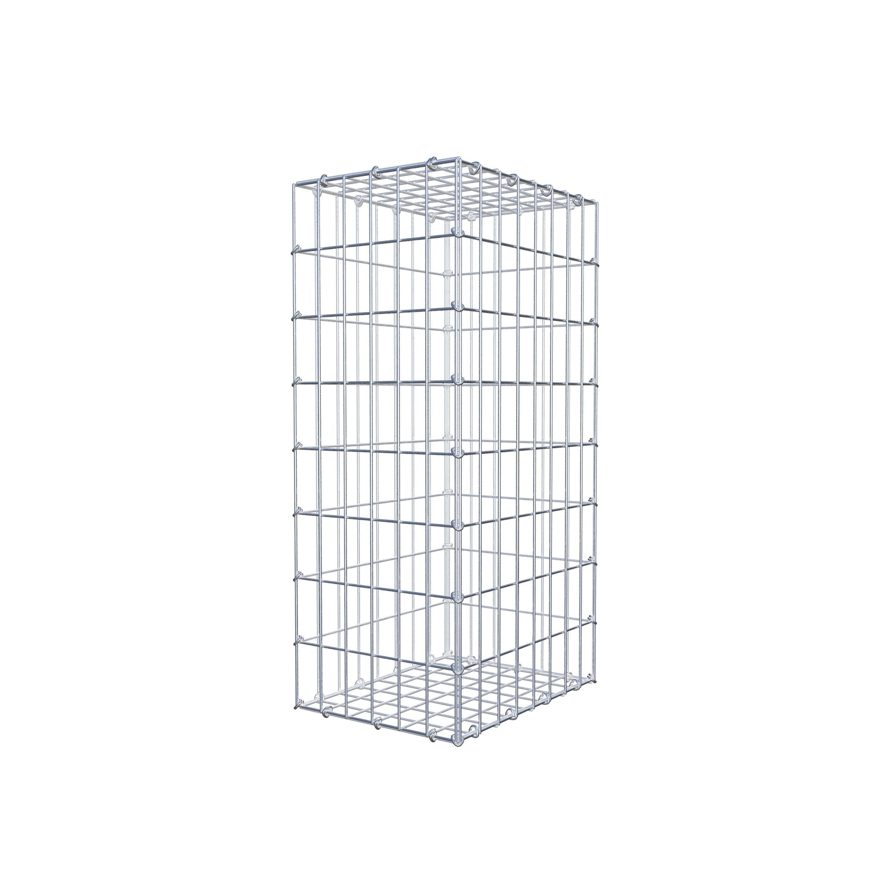 Gabbione 80 cm x 40 cm x 30 cm (L x H x P), maglia 5 cm x 10 cm, anello a C