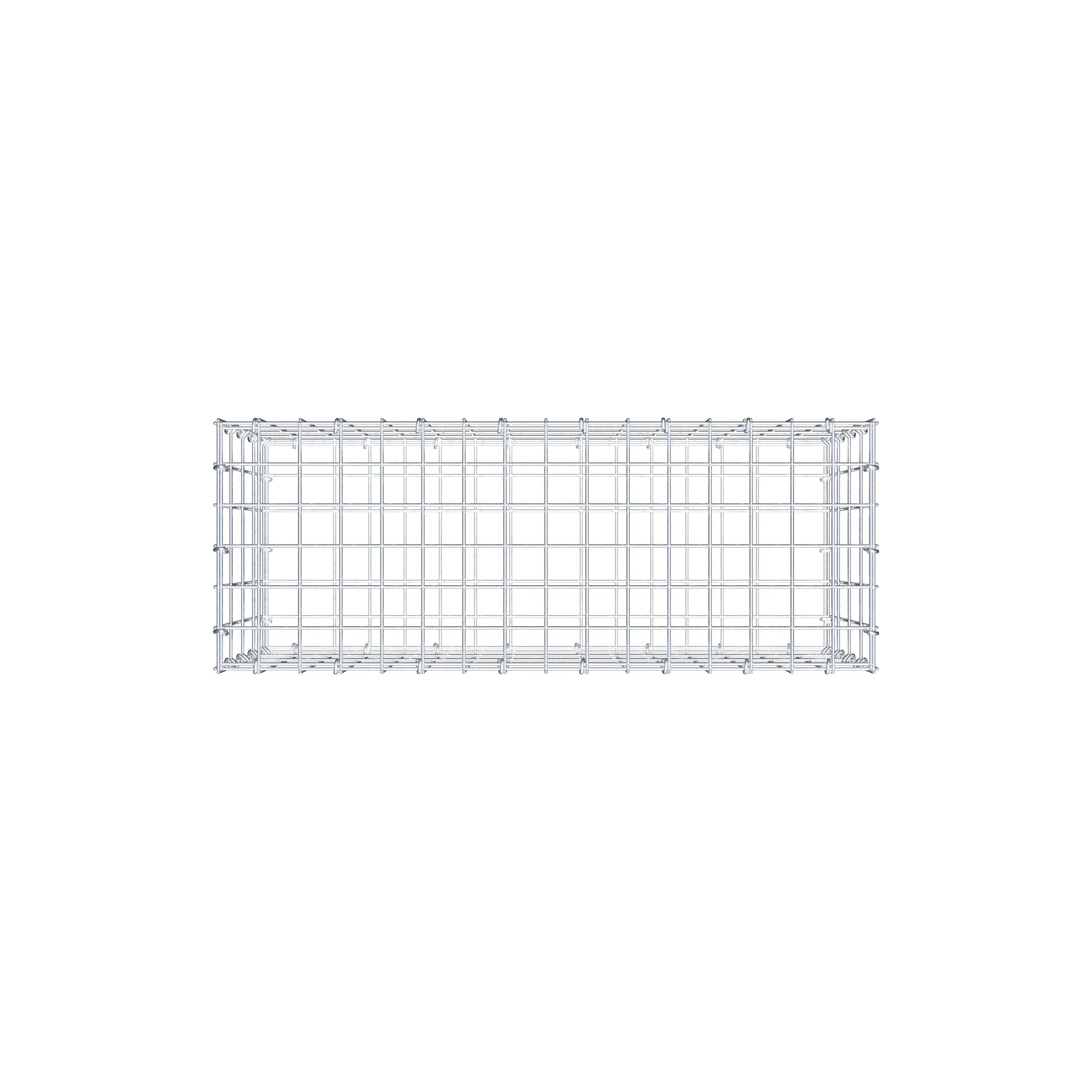 Gabbione 80 cm x 40 cm x 30 cm (L x H x P), maglia 5 cm x 10 cm, anello a C