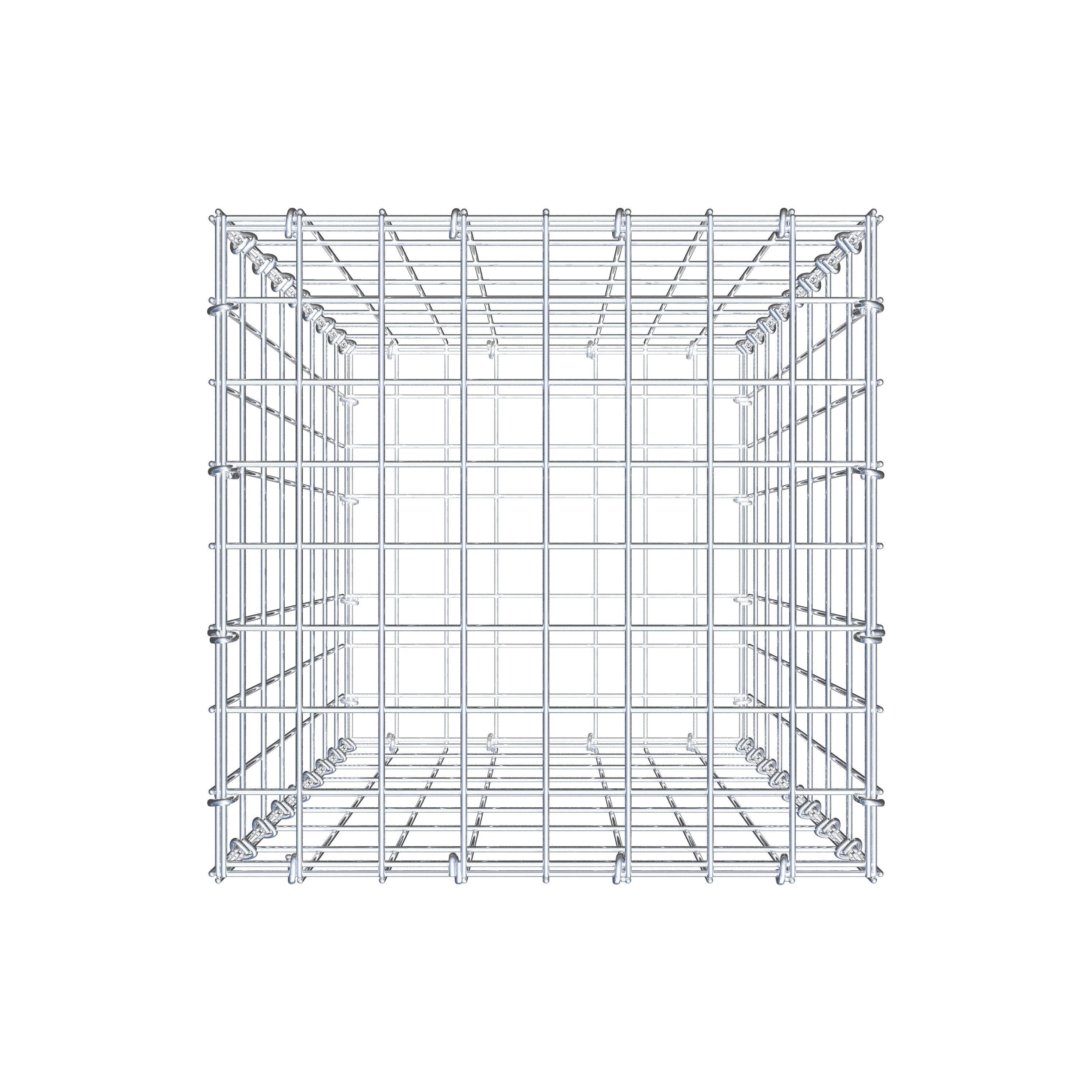 Gabbione 80 cm x 40 cm x 40 cm (L x H x P), maglia 5 cm x 10 cm, anello a C