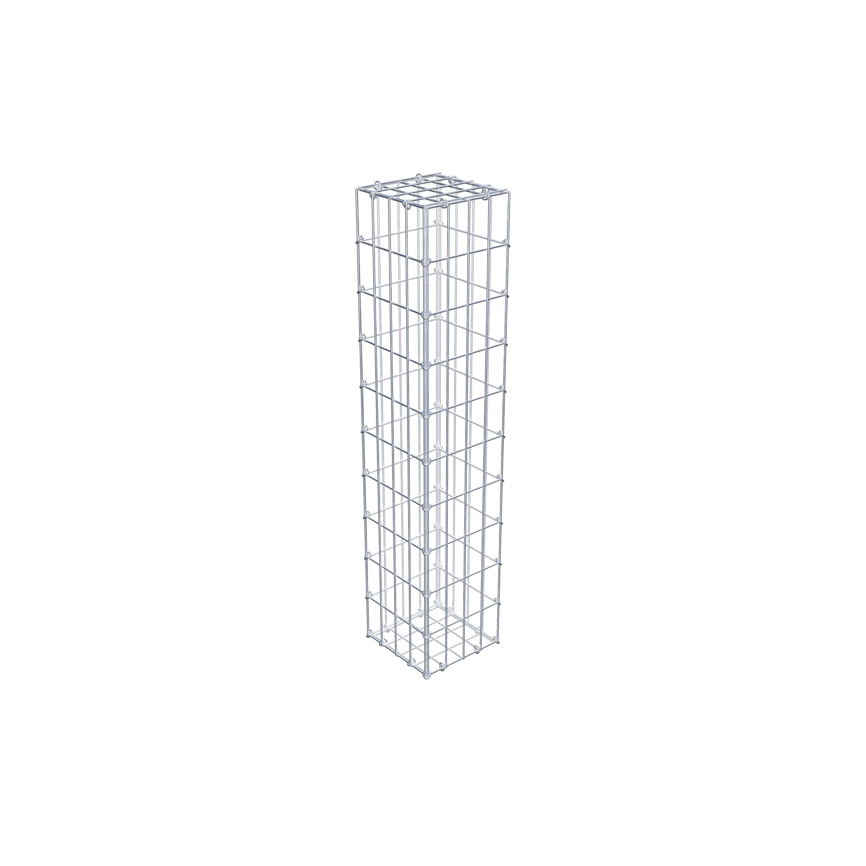 Gabbione 100 cm x 20 cm x 20 cm (L x H x P), maglia 5 cm x 10 cm, anello a C