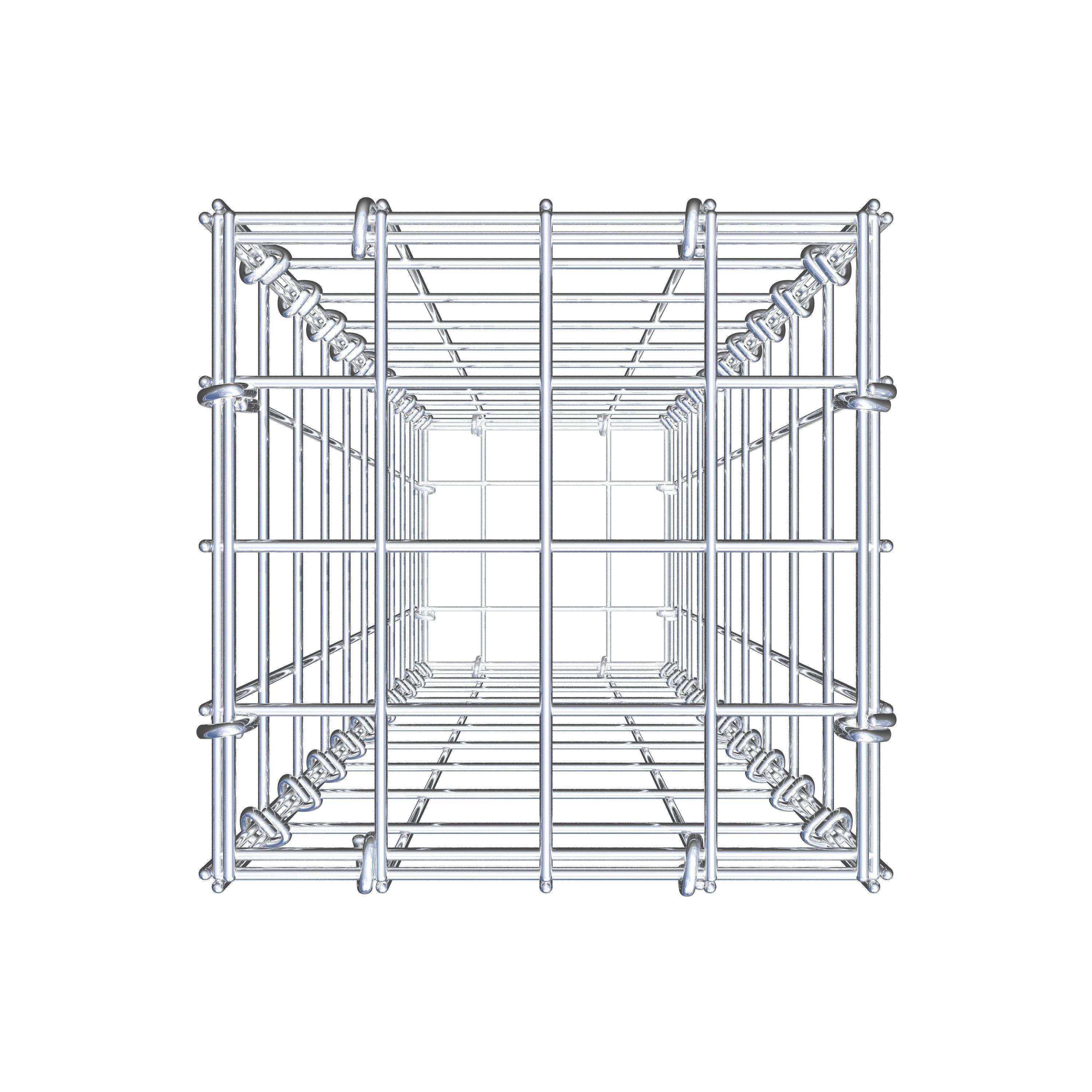 Gabbione 100 cm x 20 cm x 20 cm (L x H x P), maglia 5 cm x 10 cm, anello a C