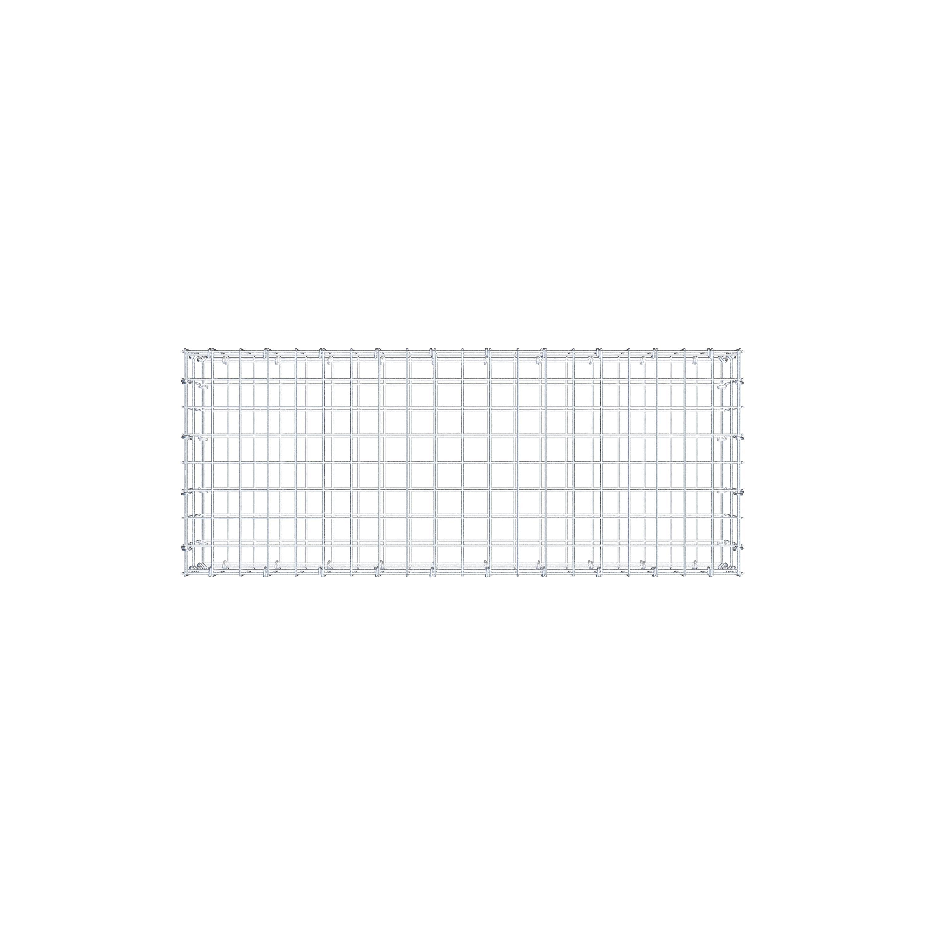Gabbione 100 cm x 20 cm x 40 cm (L x H x P), maglia 5 cm x 10 cm, anello a C