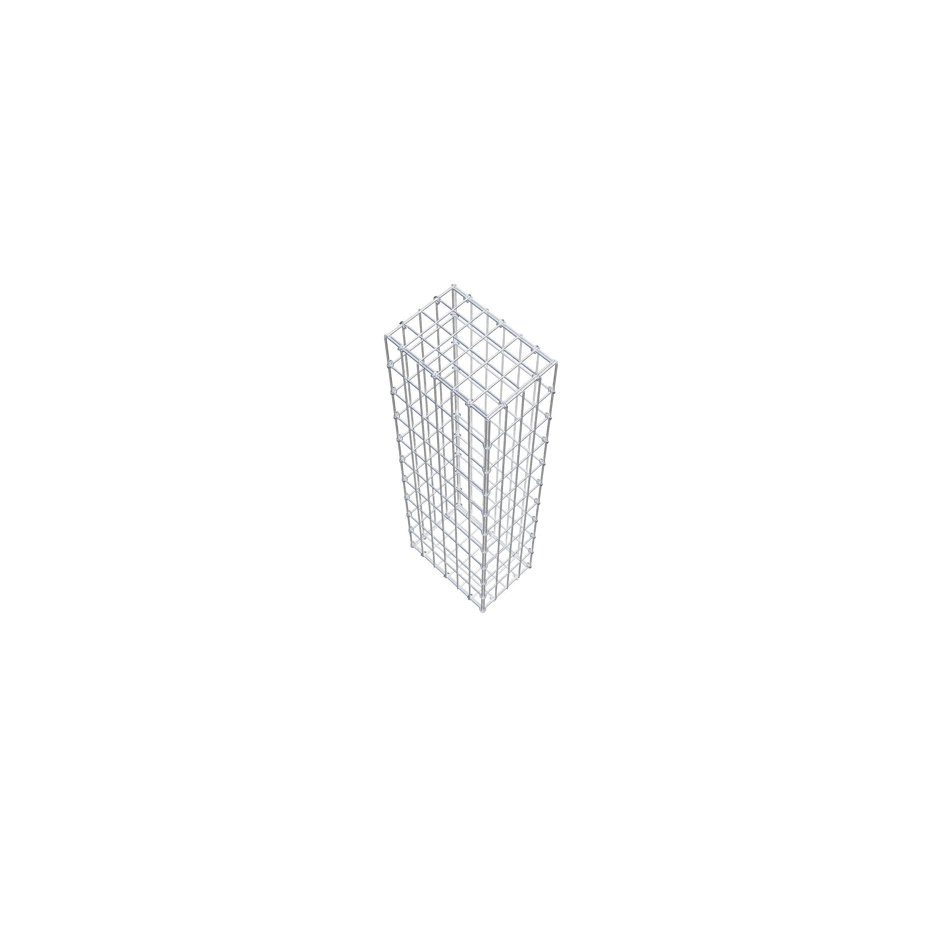 Gavión 100 cm x 30 cm x 20 cm (L x A x P), luz de malla 5 cm x 10 cm, anillo en C