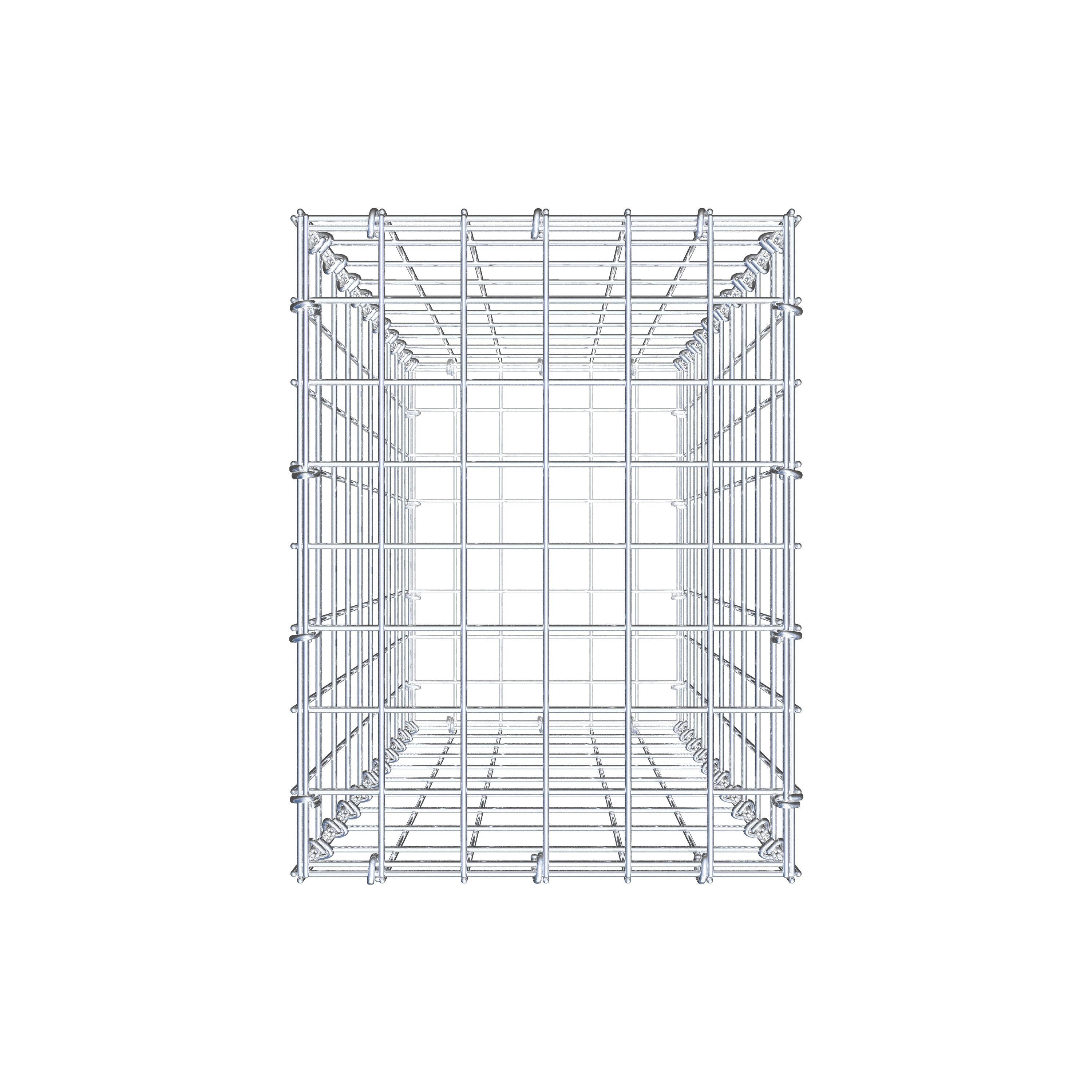 Gabbione 100 cm x 30 cm x 40 cm (L x H x P), maglia 5 cm x 10 cm, anello a C