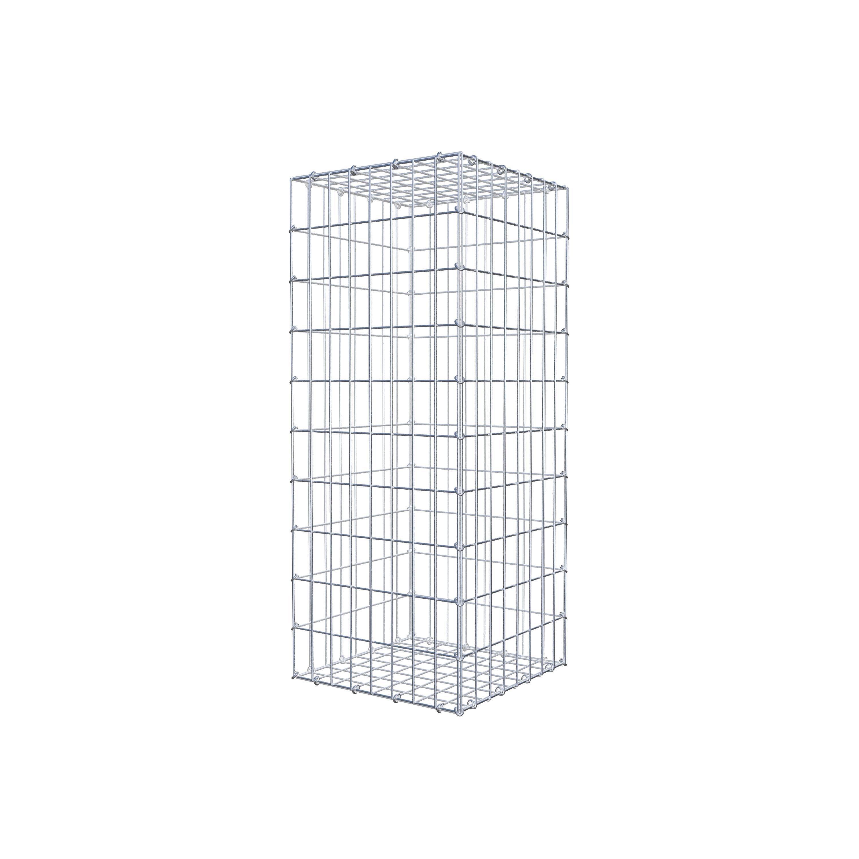 Gavión 100 cm x 40 cm x 40 cm (L x A x P), luz de malla 5 cm x 10 cm, anillo en C