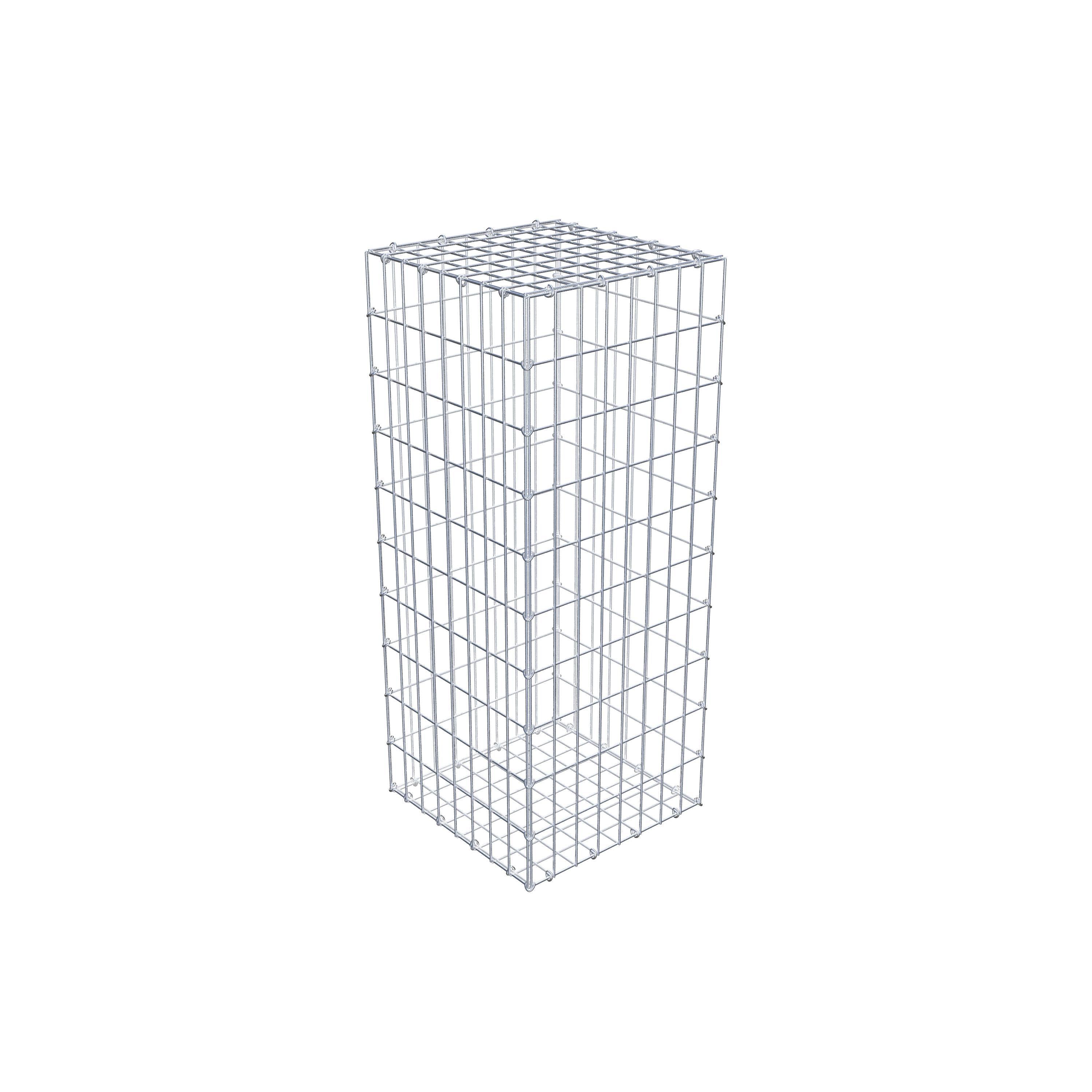 Gavión 100 cm x 40 cm x 40 cm (L x A x P), luz de malla 5 cm x 10 cm, anillo en C