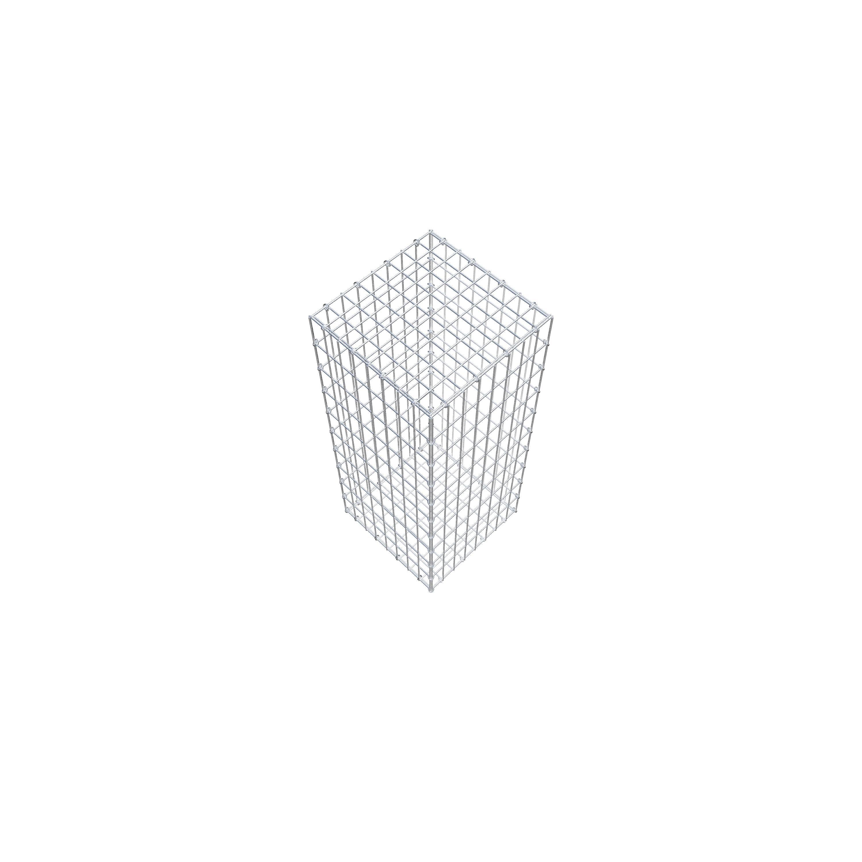 Gavión 100 cm x 40 cm x 40 cm (L x A x P), luz de malla 5 cm x 10 cm, anillo en C