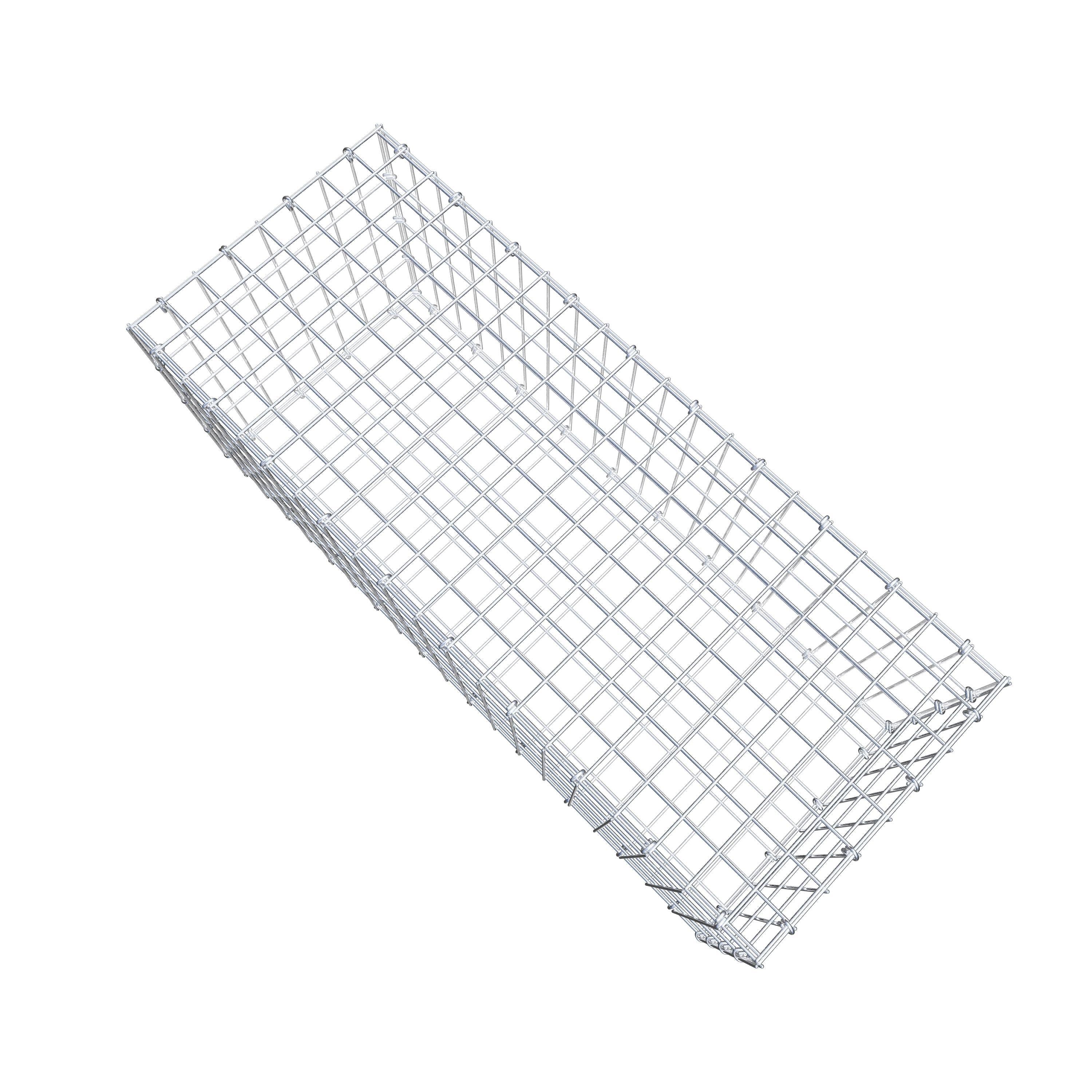 Gavión 100 cm x 40 cm x 40 cm (L x A x P), luz de malla 5 cm x 10 cm, anillo en C